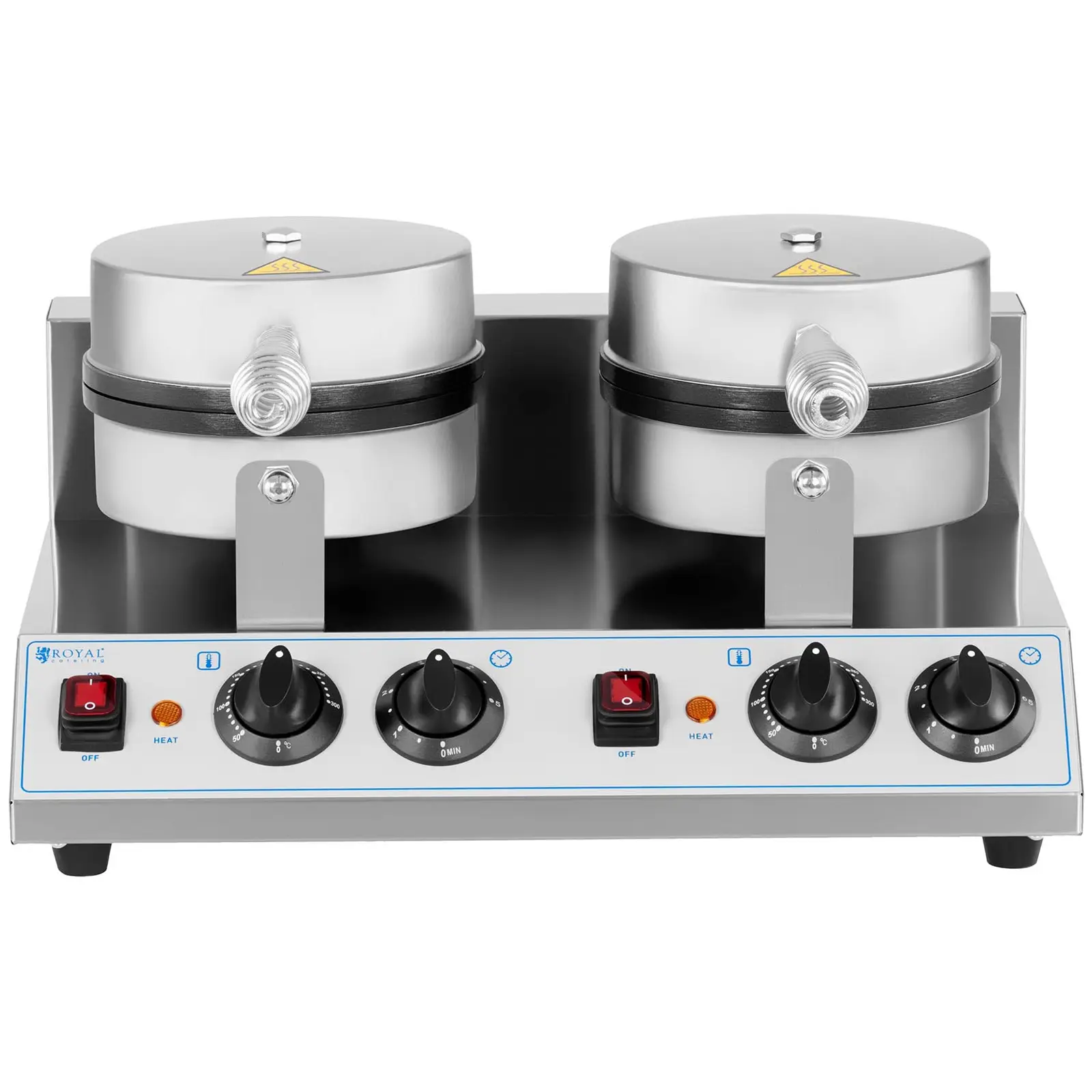  Piastra per waffles doppia rotonda - 2,600 W