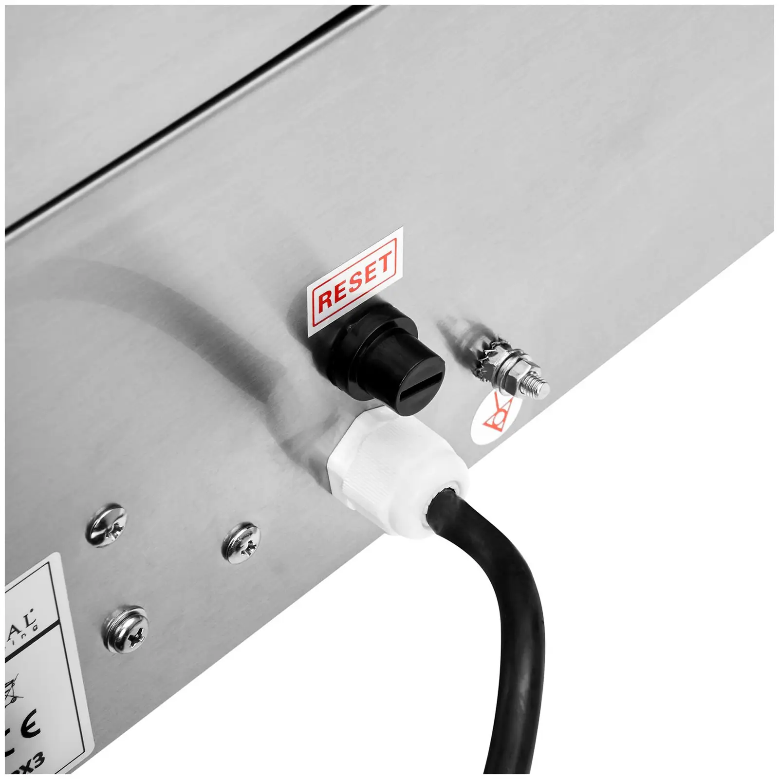 Kontaktní gril - 2 200 W - Royal Catering - velká deska - vroubkovaná (Grilovací deska: Ribbed)