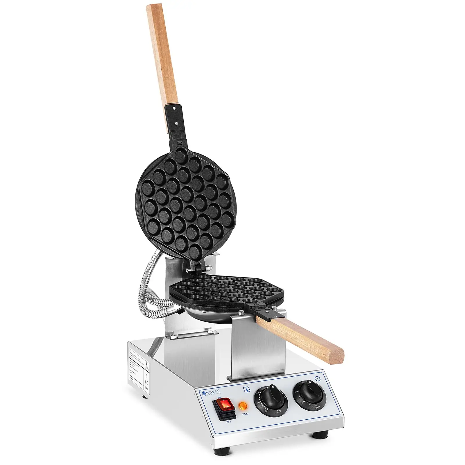 Piastra per waffel - 1,415 W - Royal Catering - 50 - 250 °C - Timer: 0 - 5 min