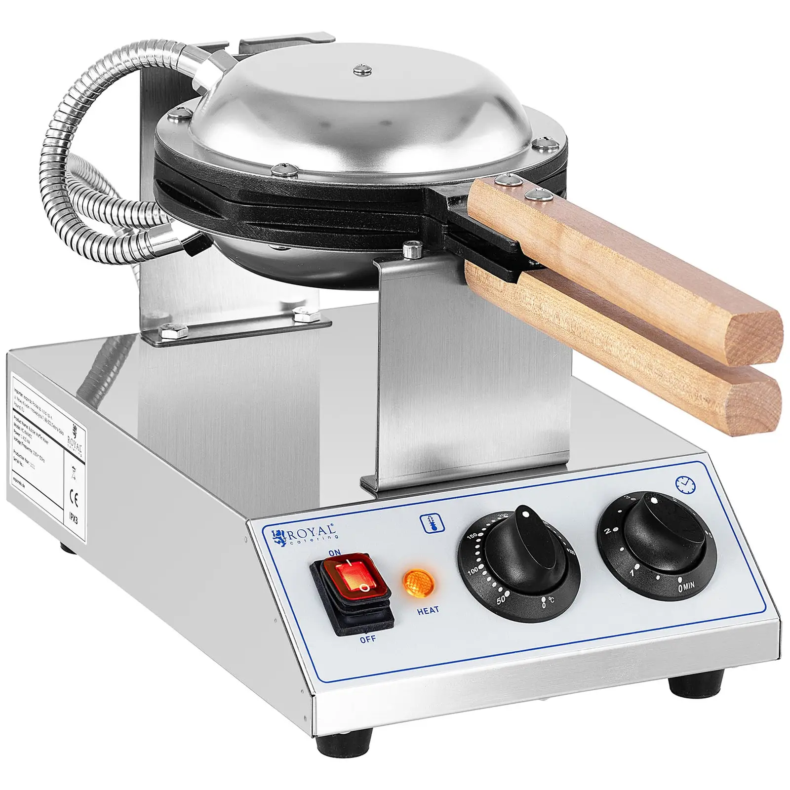 Gaufrier Bubble - 1,415 W - Royal Catering - 50 - 250 °C - Minuterie : 0 - 5 min (Minuterie: Oui)