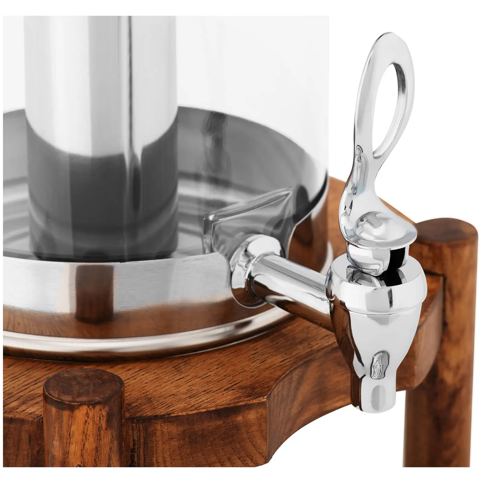 Distributeur de boissons - 7 l - Dispositif de refroidissement - Cadre en bois clair (Volume: 7 l)