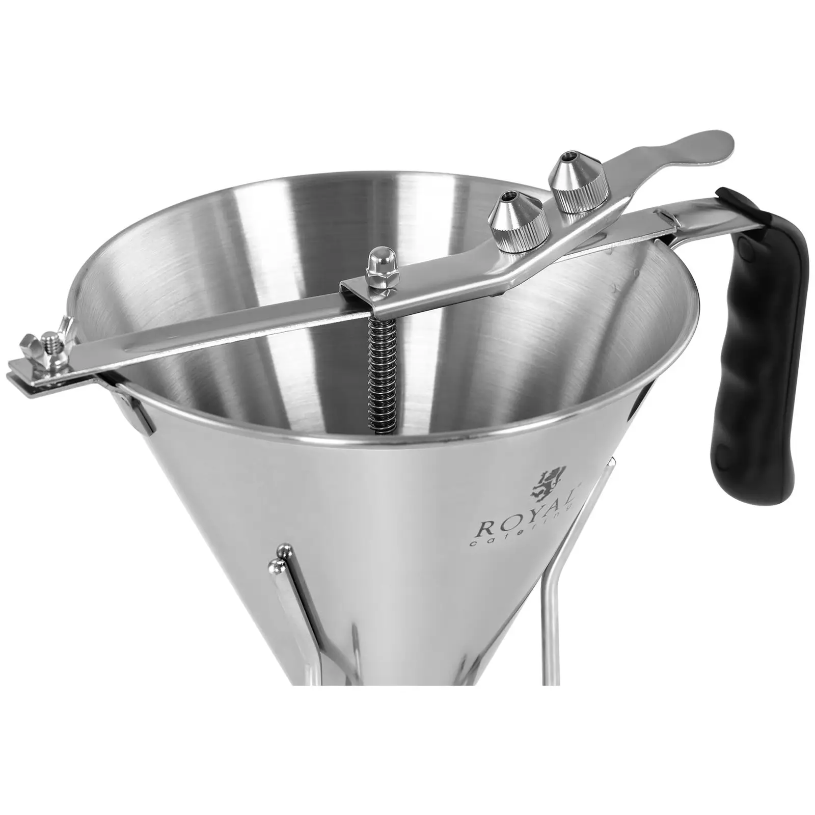 Dávkovací trychtýř na omáčky a krémy - 1,8 l - ušlechtilá ocel - ergonomická rukojeť (Materiál: Ušlechtilá ocel)