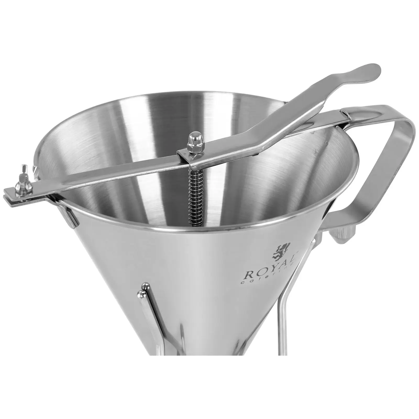 Piston Funnel - 1.8 L - Stainless steel - 3 filling tips