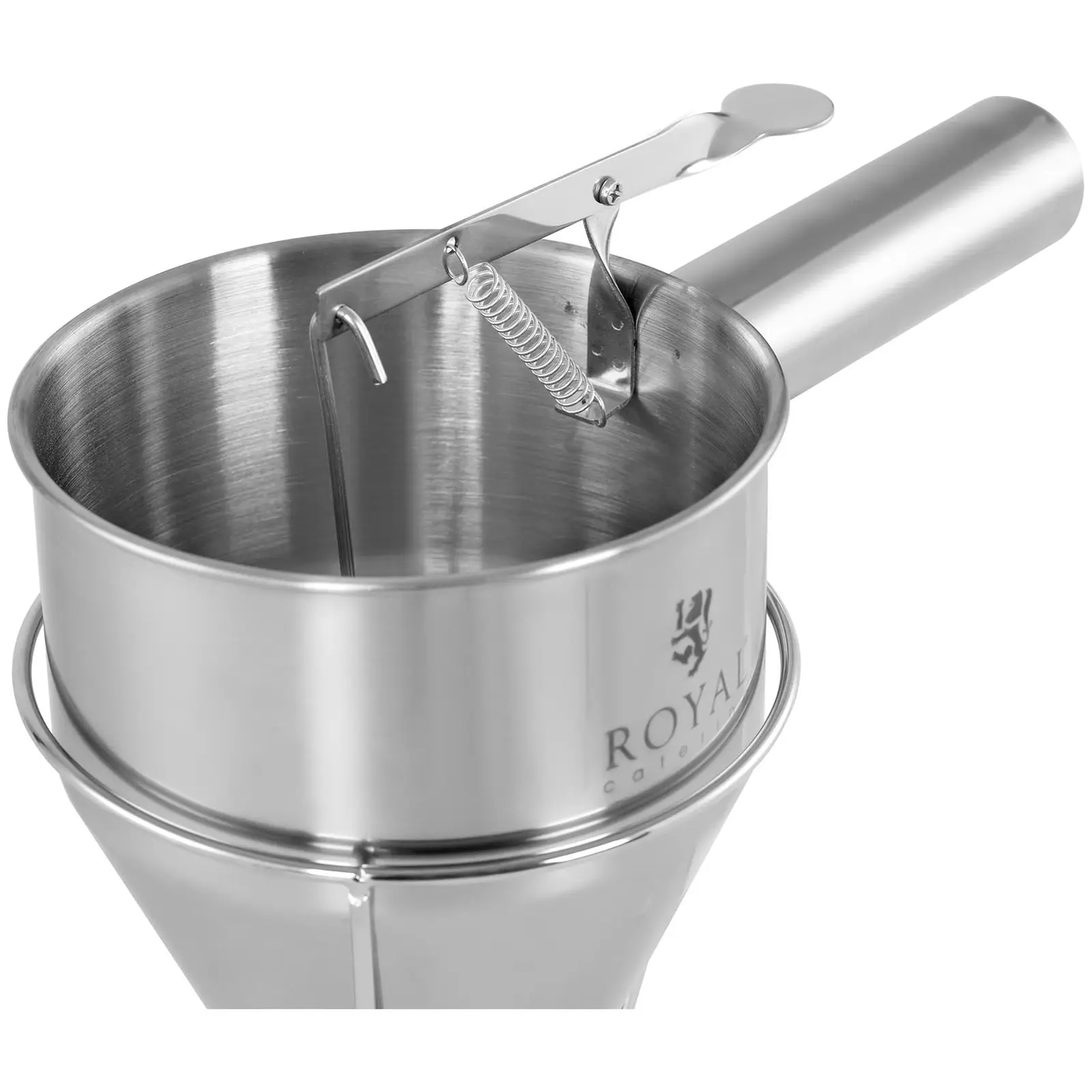 Dávkovací trychtýř na omáčky a krémy - 1,2 l - ušlechtilá ocel - velikost otvoru 8 mm (Materiál: Ušlechtilá ocel)
