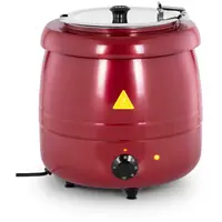 Soup Kettle - electrical - 10 L - Steel - red-coated