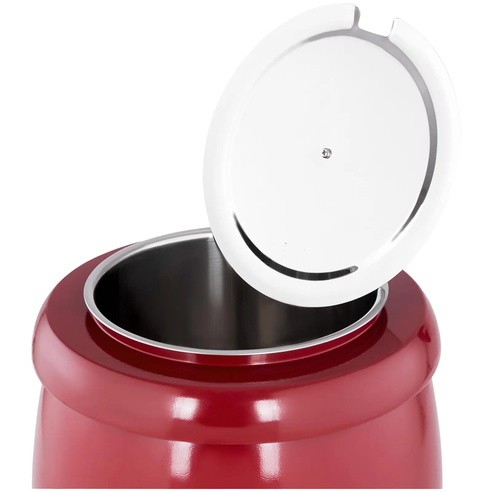 Soepketel - 10 L - stal - rood gecoat (Inhoud: 10 l)