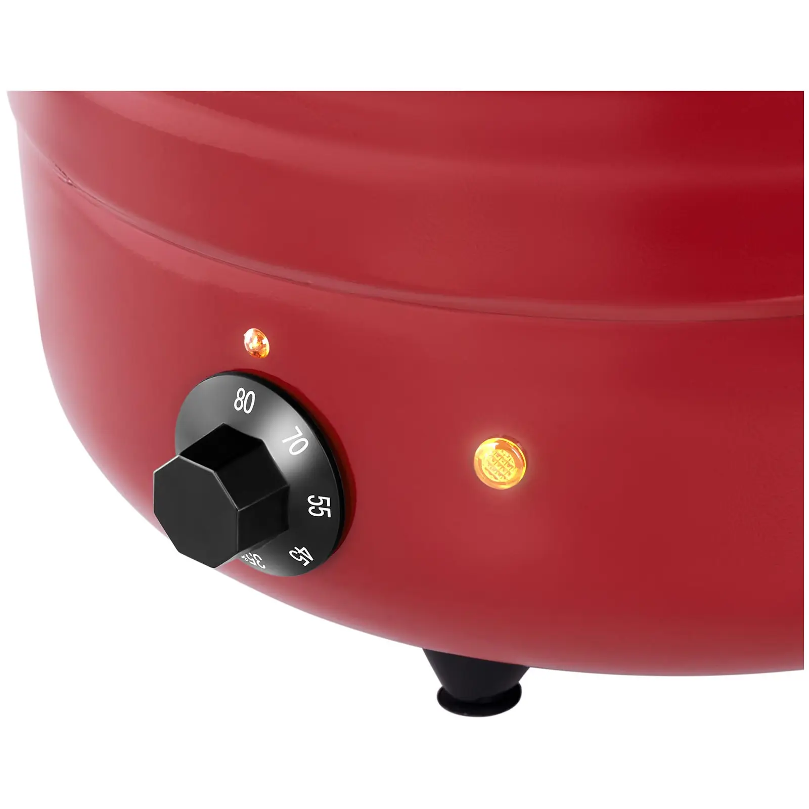 Soepketel - 10 L - stal - rood gecoat (Materiaal: Roestvrij staal)