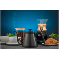 Coffee Kettle - 1.2 L - Stainless steel - Black