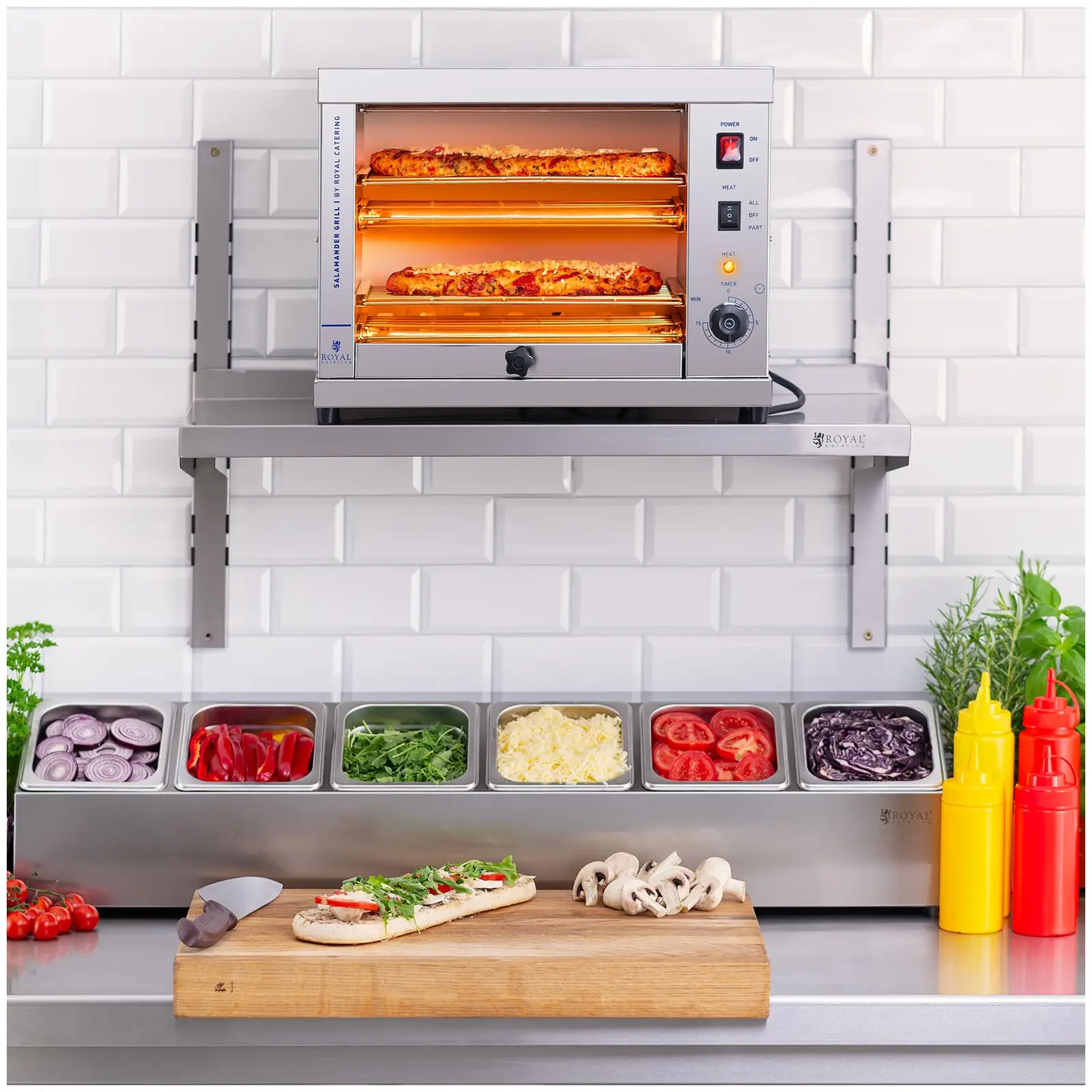 Salamandre cuisine - 3,200 W (Espacement grilles: 5 cm)