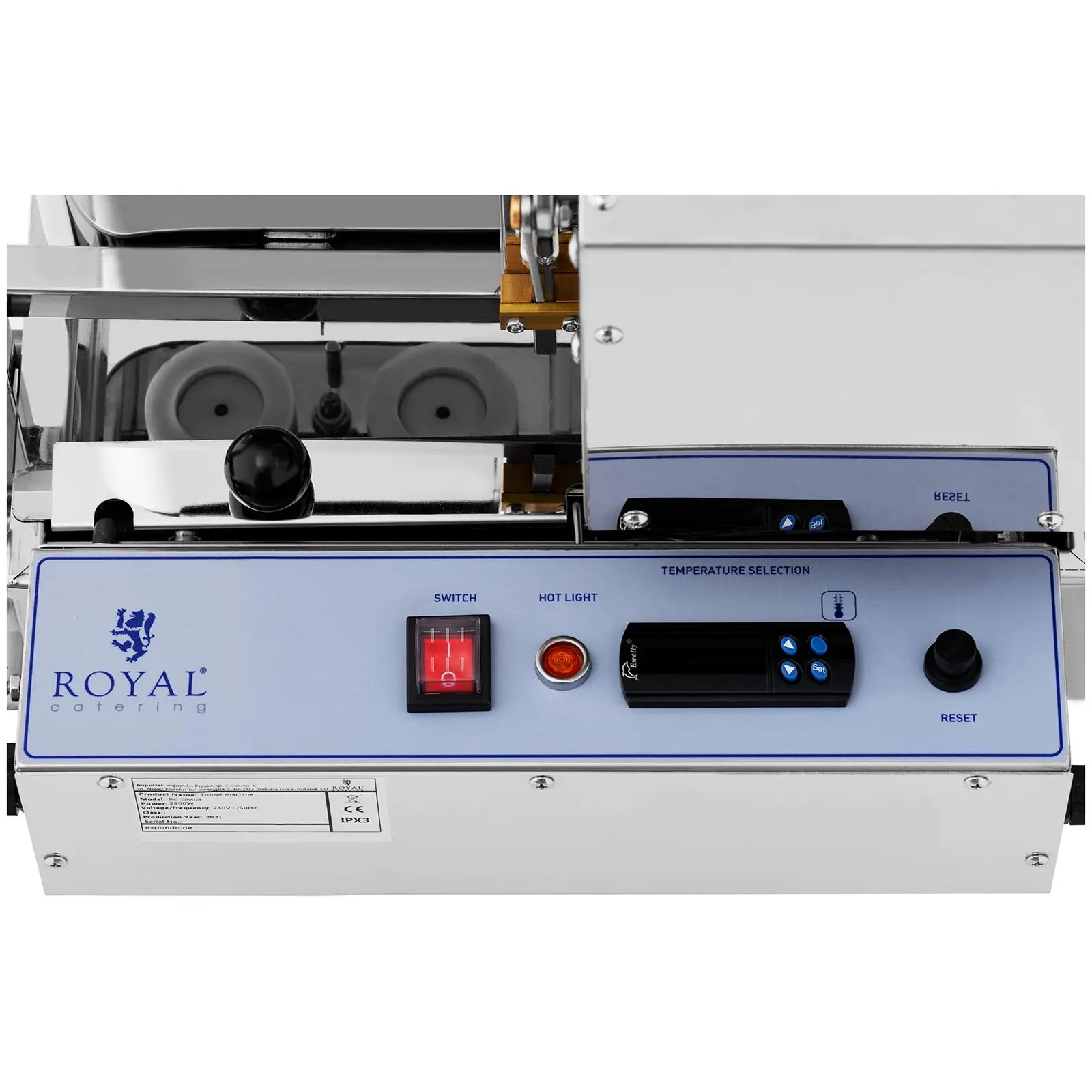 Machine à donuts - 2,800 W - Royal Catering - 960 donuts/h (Matériau(x): Acier inoxydable)