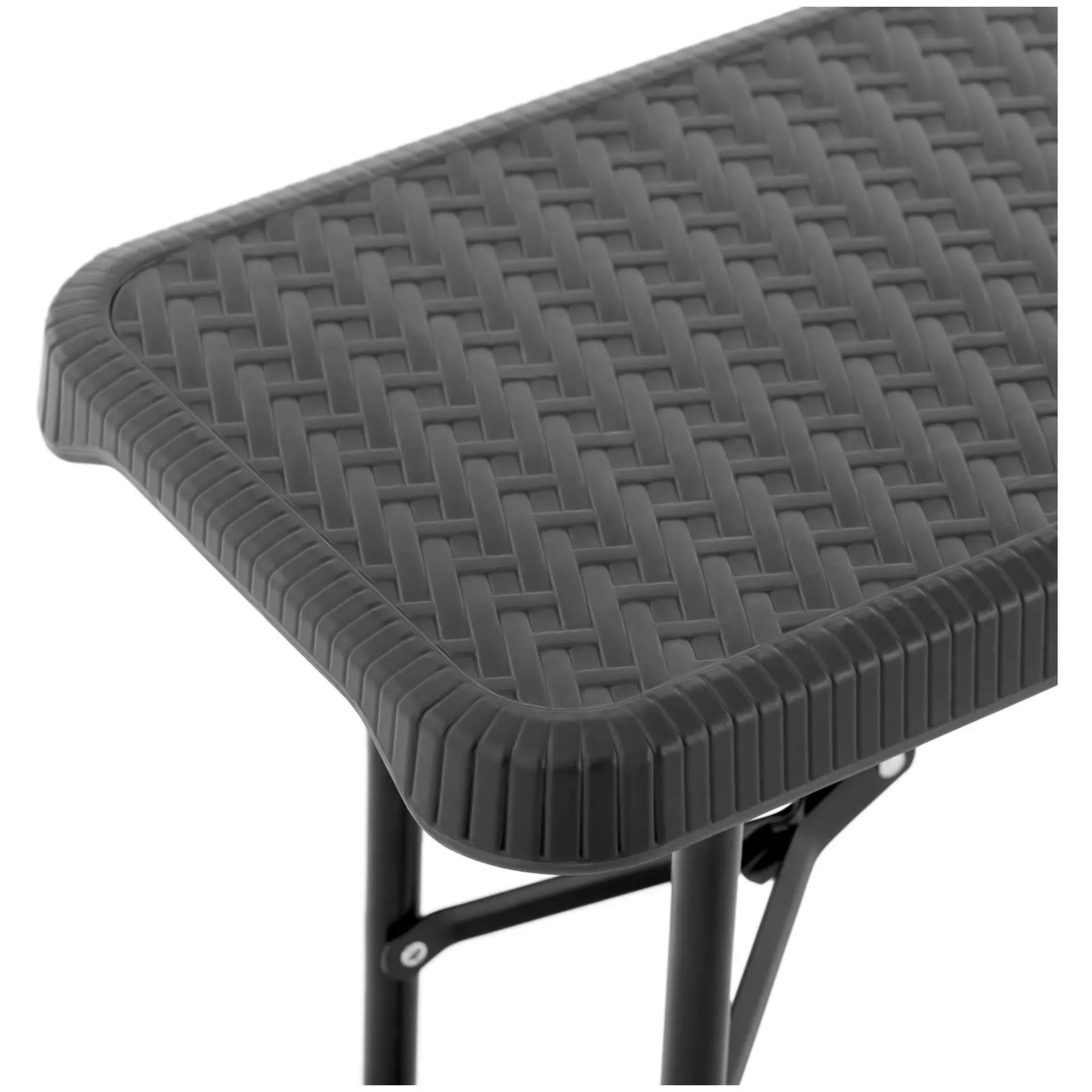 Banc pliable - 1830 x 300 x 430 mm - Royal Catering - 300 kg - Noir