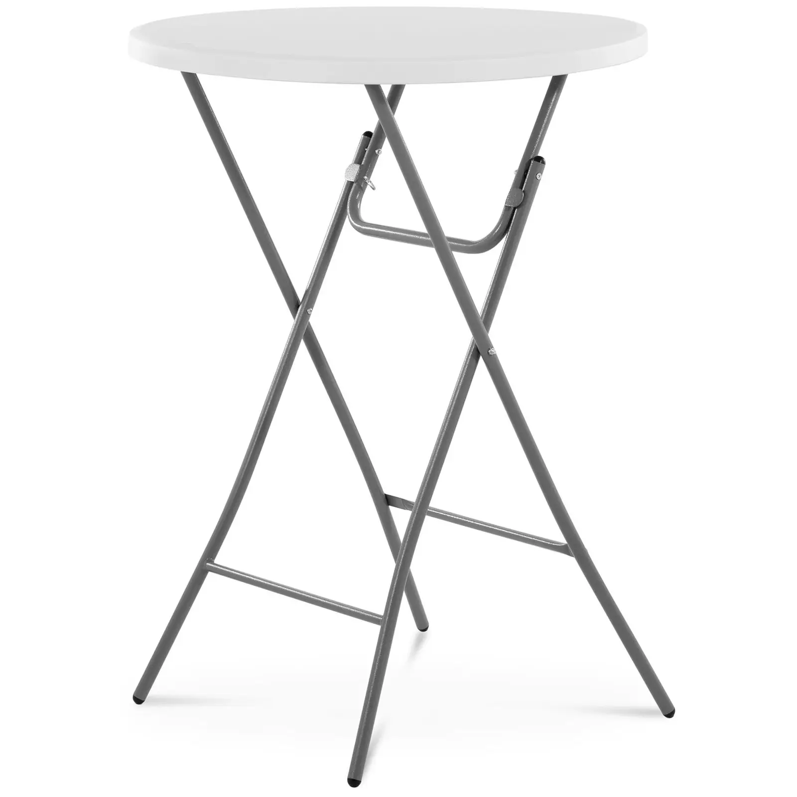 Folding Bar Table - ⌀ 800 x 1,100 mm - Royal Catering - 100 kg - indoor/outdoor - White