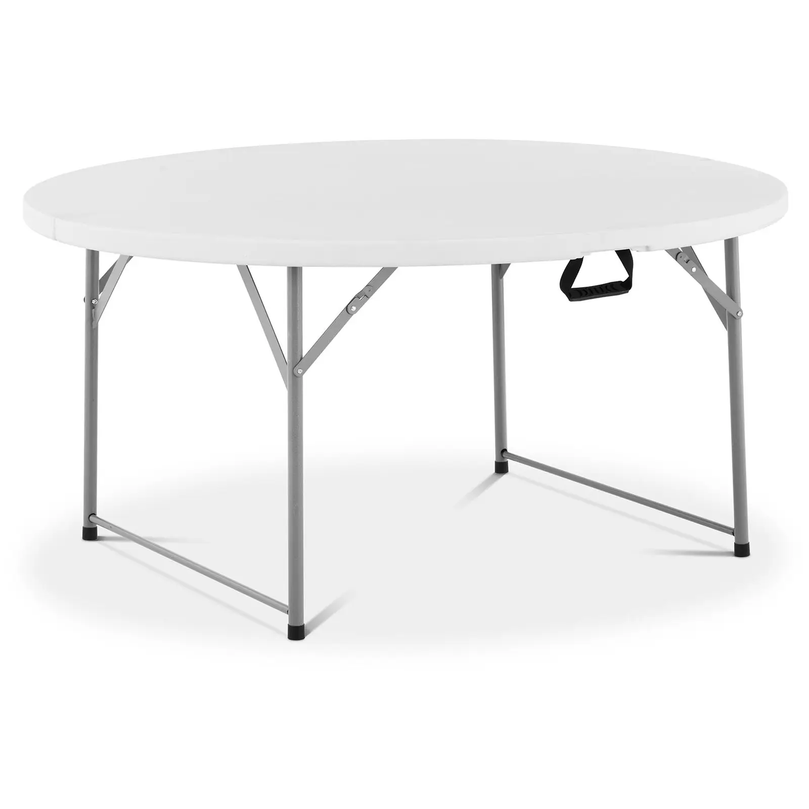 Levně Skládací stůl kulatý Ø 1 500 x 740 mm 150 kg interiér/exteriér bílý - Skládací stoly Royal Catering