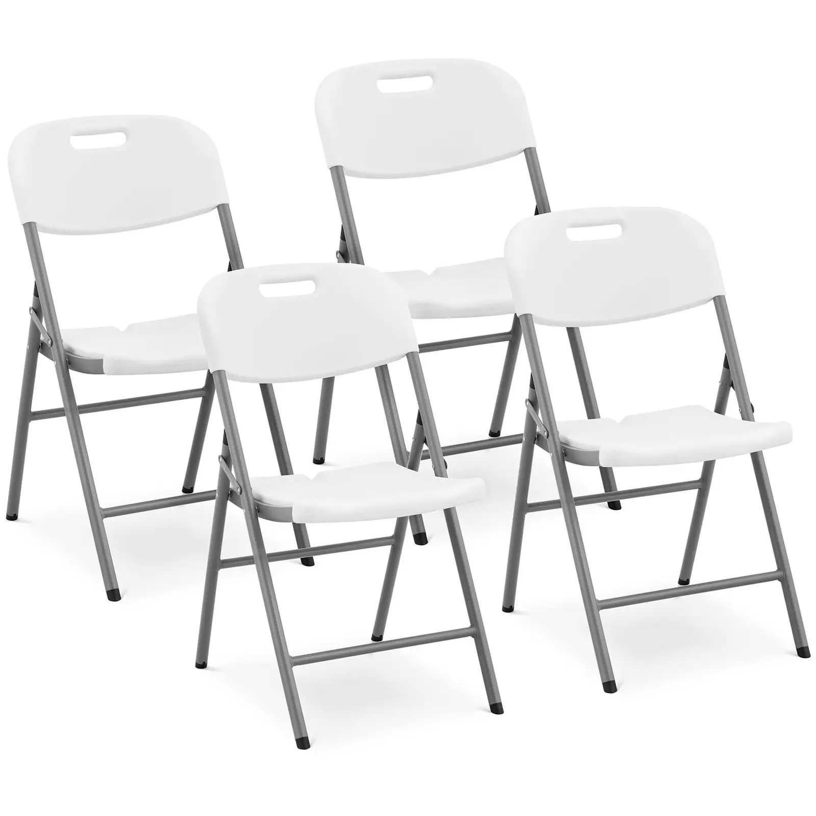 Skládací židle 4 ks 180 kg plocha pro sezení 40 x 38 cm bílá barva - Royal Catering