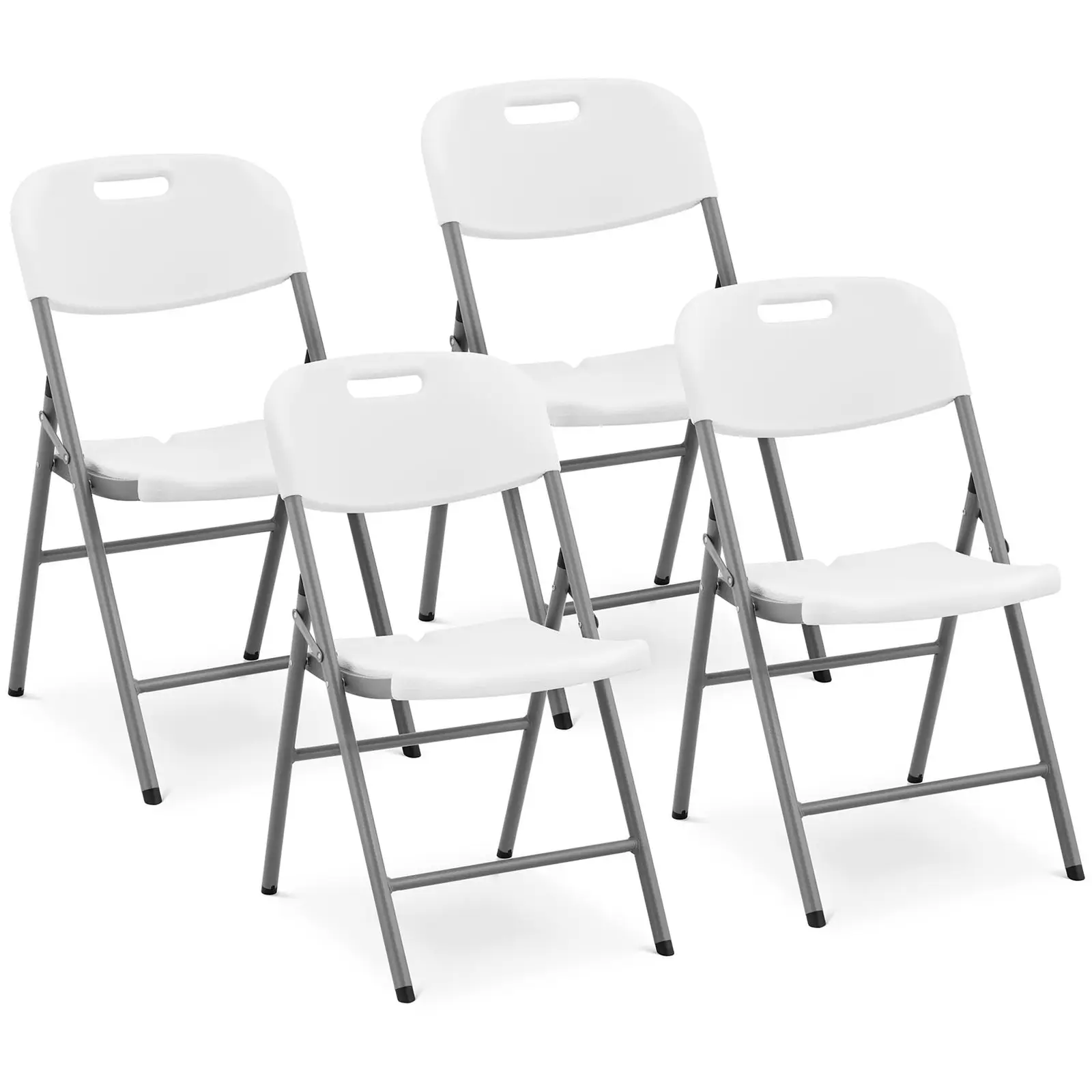 Folding Chairs - set of 4 - Royal Catering - 180 kg - seat area: 40 x 38 cm - white