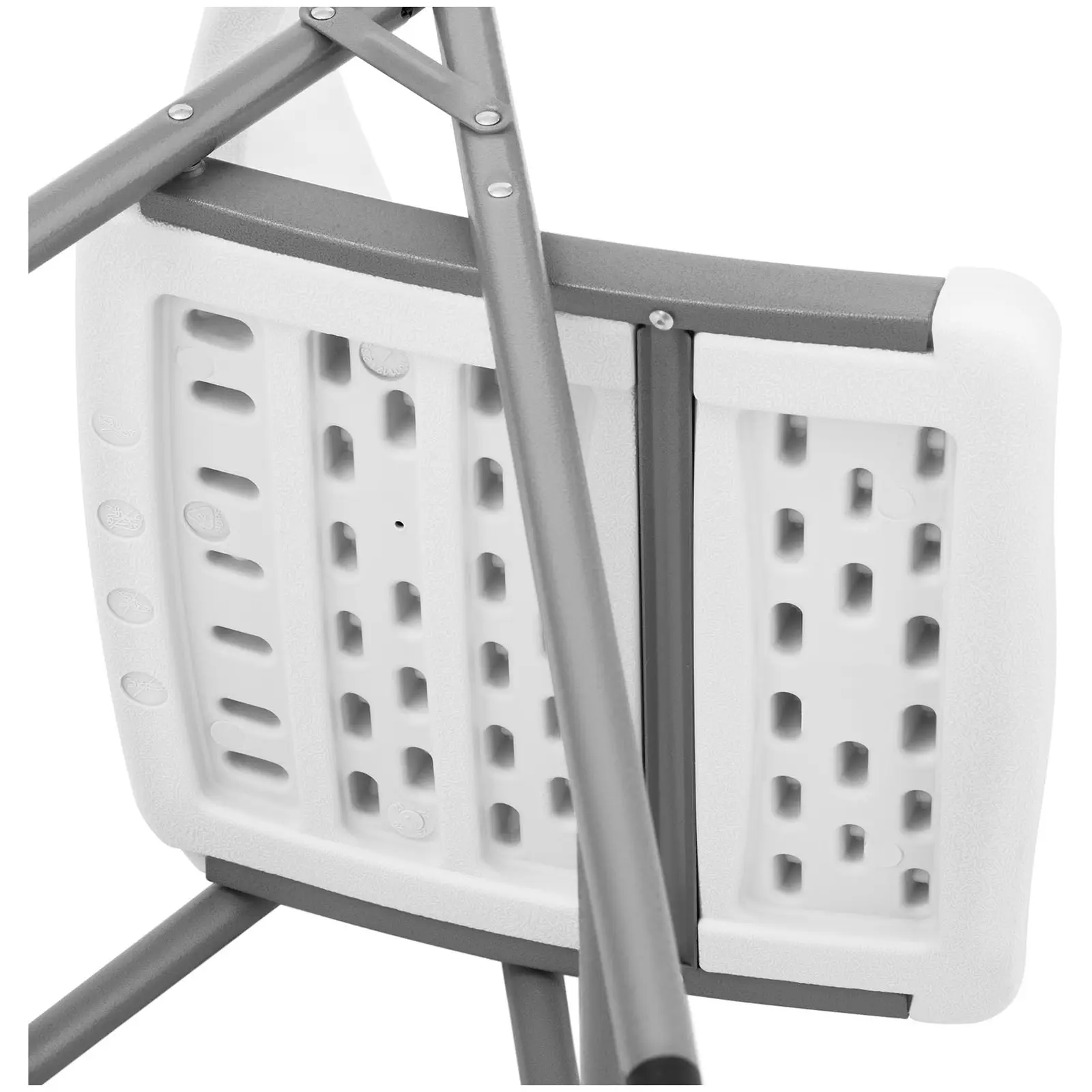 Sedie pieghevoli - Set da 4 - Royal Catering - 180 kg - Superficie di seduta: 40 x 38 cm - Bianco