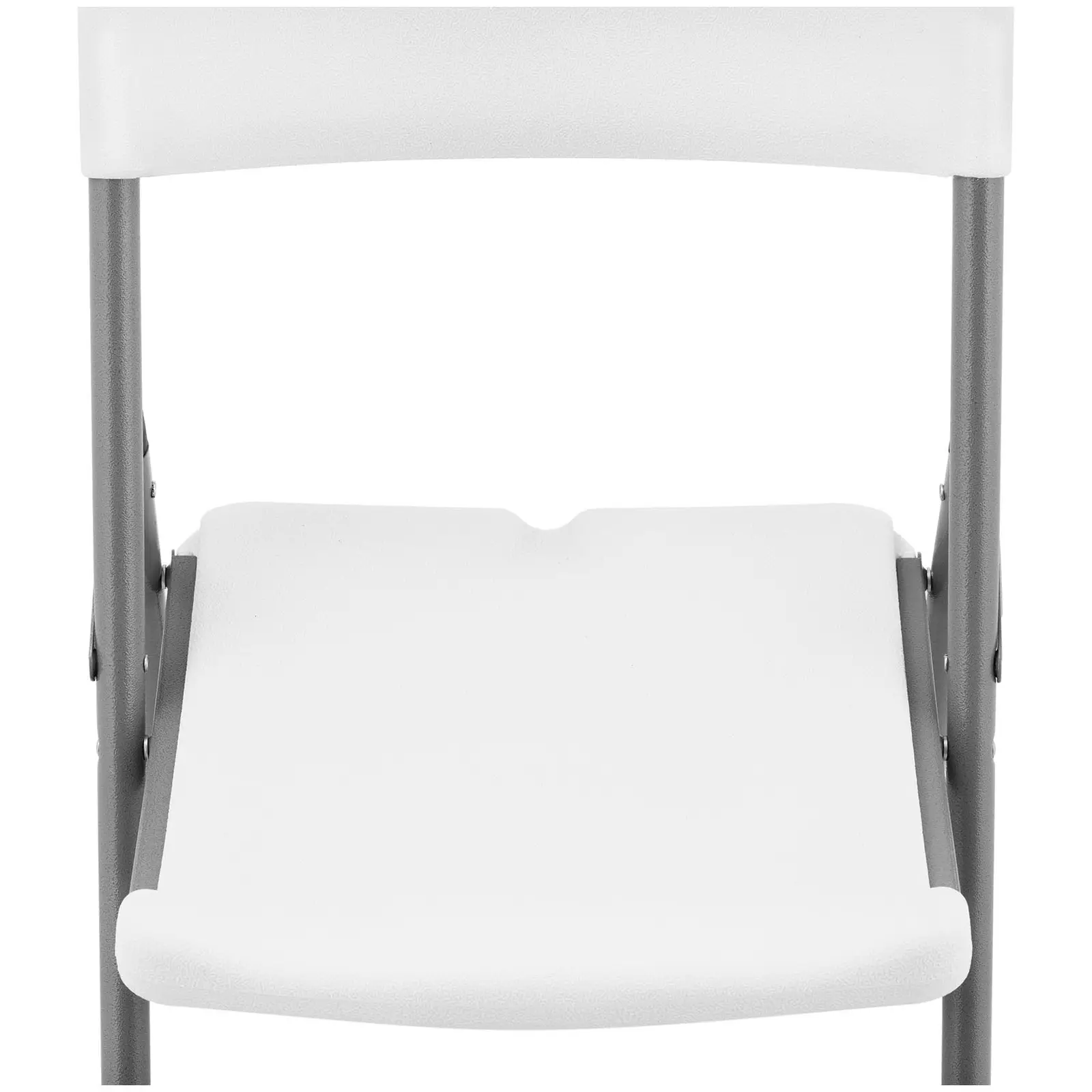 Skladacie stoličky - súprava 4 ks - 180 kg - sedadlo: 40 x 38 cm - biela farba