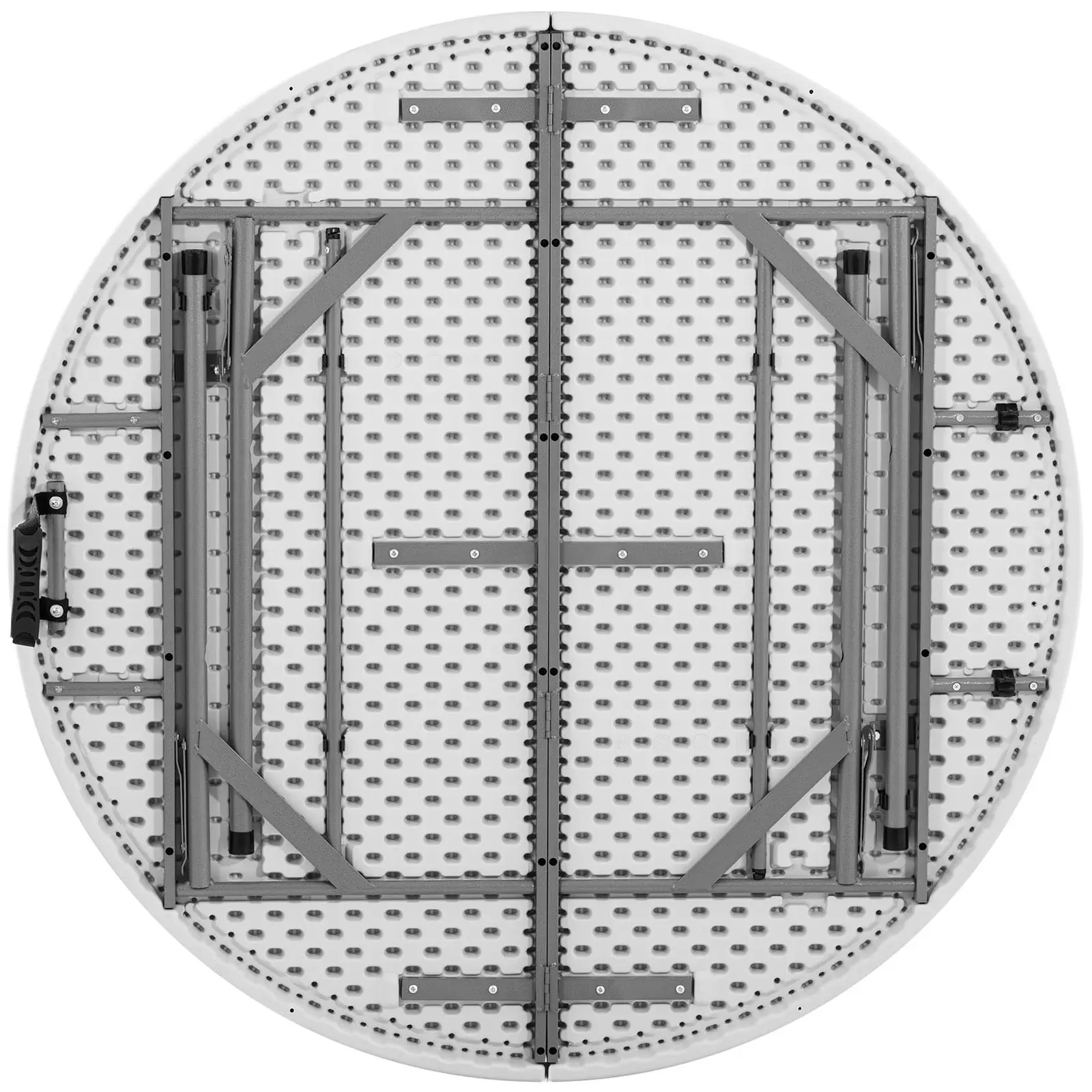 Mesa plegable redonda - Ø 1.200 x 740 mm - Royal Catering - 150 kg - interior/exterior - Blanco