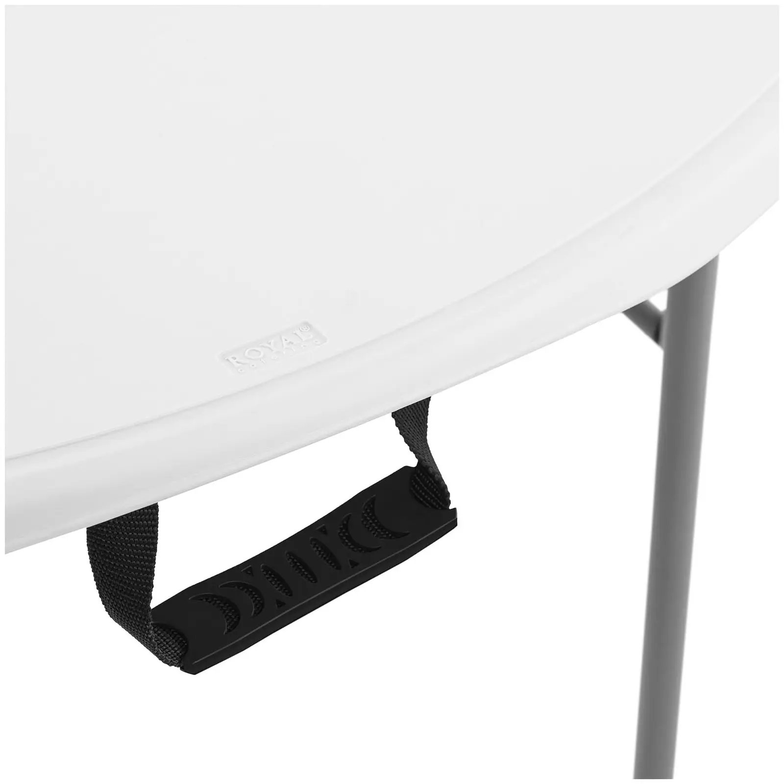 Mesa plegable redonda - Ø 1.200 x 740 mm - Royal Catering - 150 kg - interior/exterior - Blanco