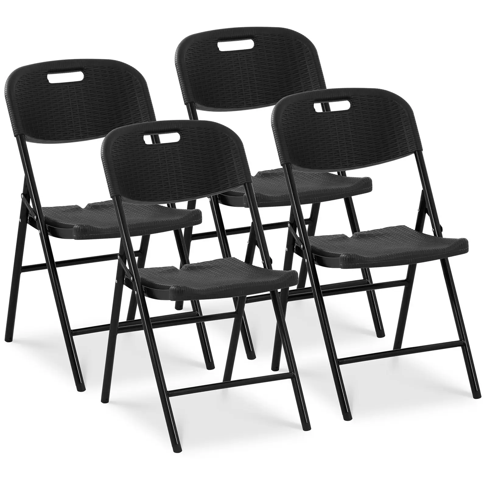 Klappstühle - 4er-Set - Royal Catering - 180 kg - Sitzfläche: 52 x 36 cm - schwarz