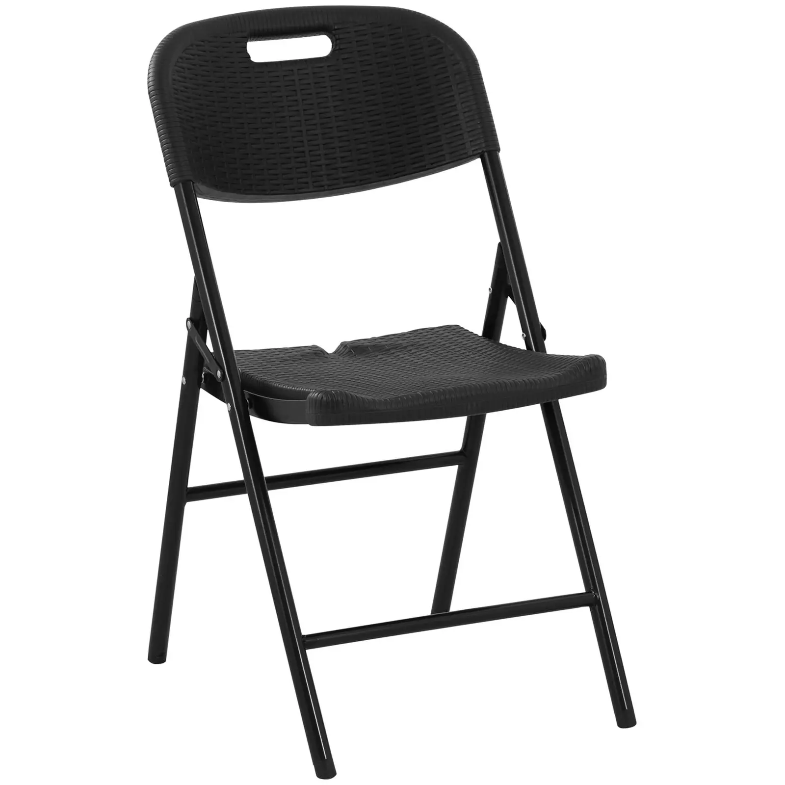 Összecsukható szék - 4 darabos készlet - Royal Catering - 180 kg - ülés: 52 x 36 cm - fekete
