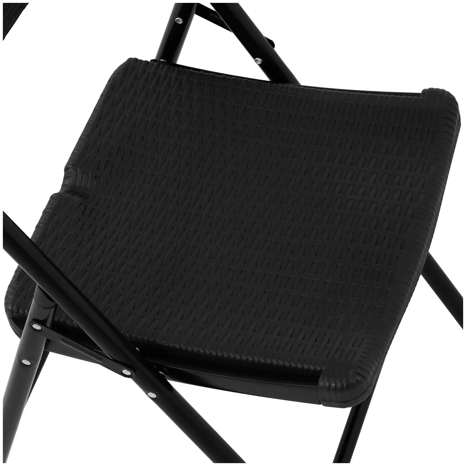 Skládací židle - 4 ks - Royal Catering - 180 kg - plocha pro sezení 52 x 36 cm - černá barva (Materiál: Plast PE)