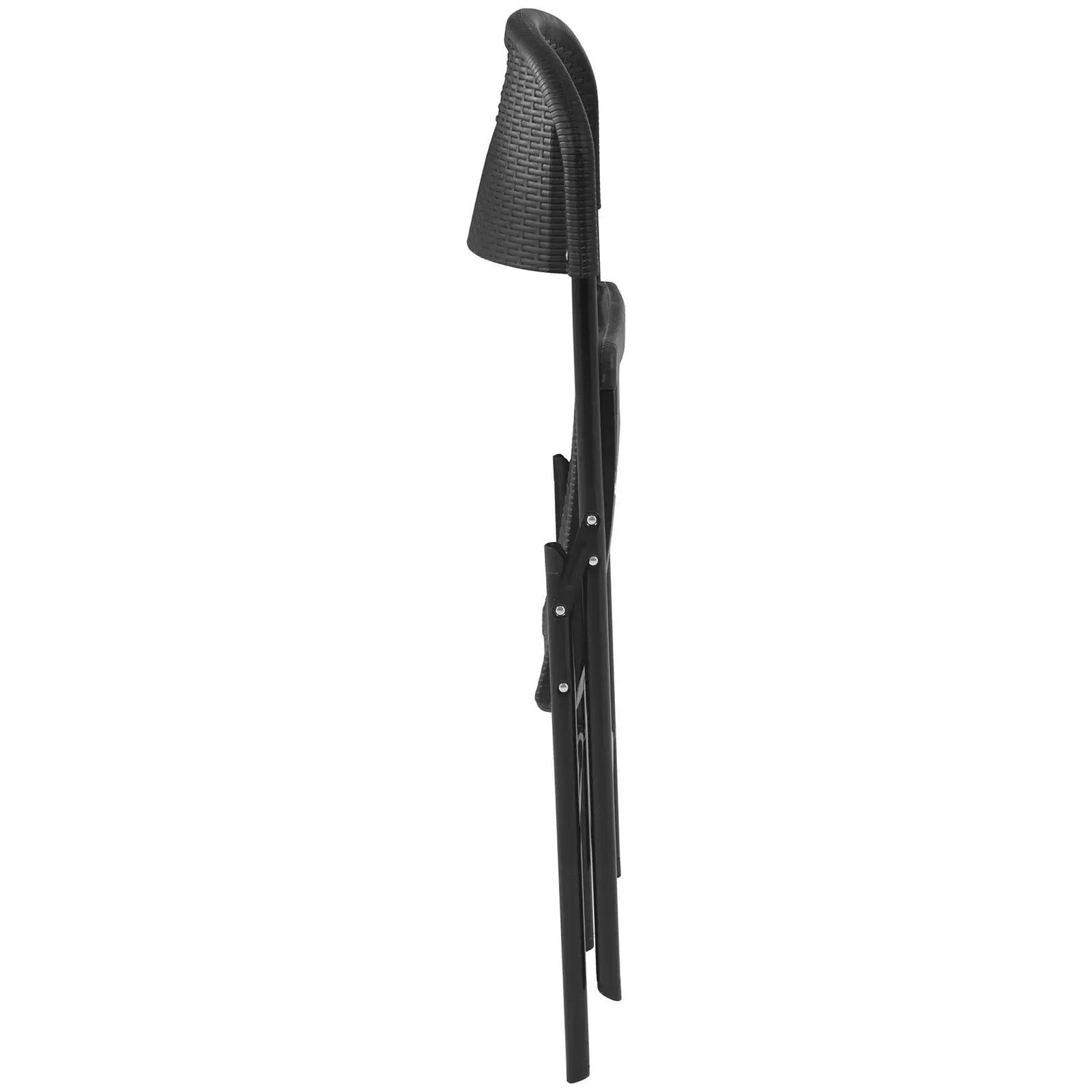 Skládací židle - 4 ks - Royal Catering - 180 kg - plocha pro sezení 52 x 36 cm - černá barva (Barva: Černá)