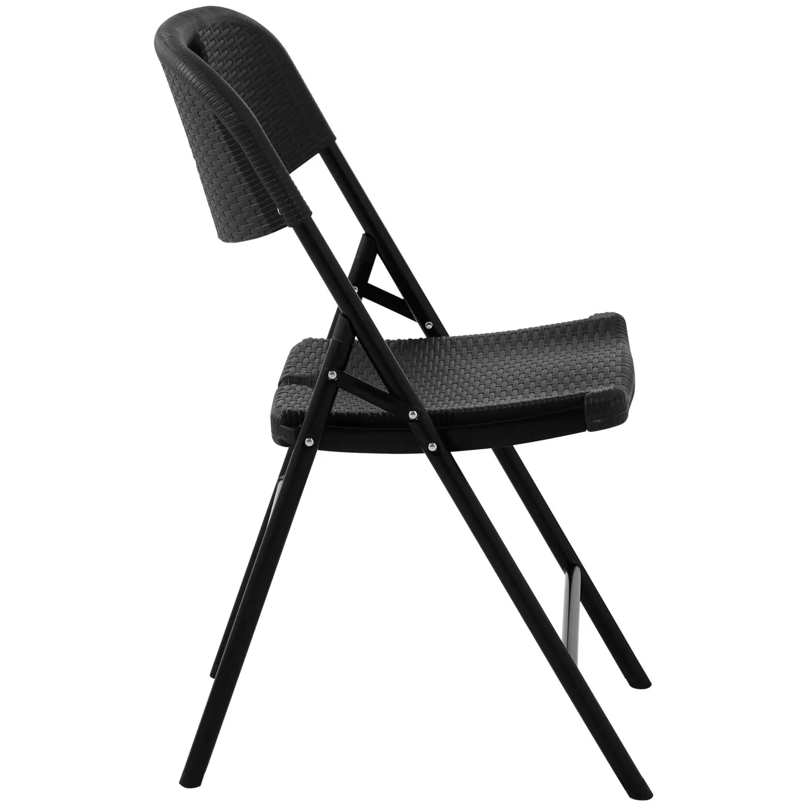 Összecsukható szék - 180 kg - Royal Catering - ülés: 40 x 38 cm - fekete