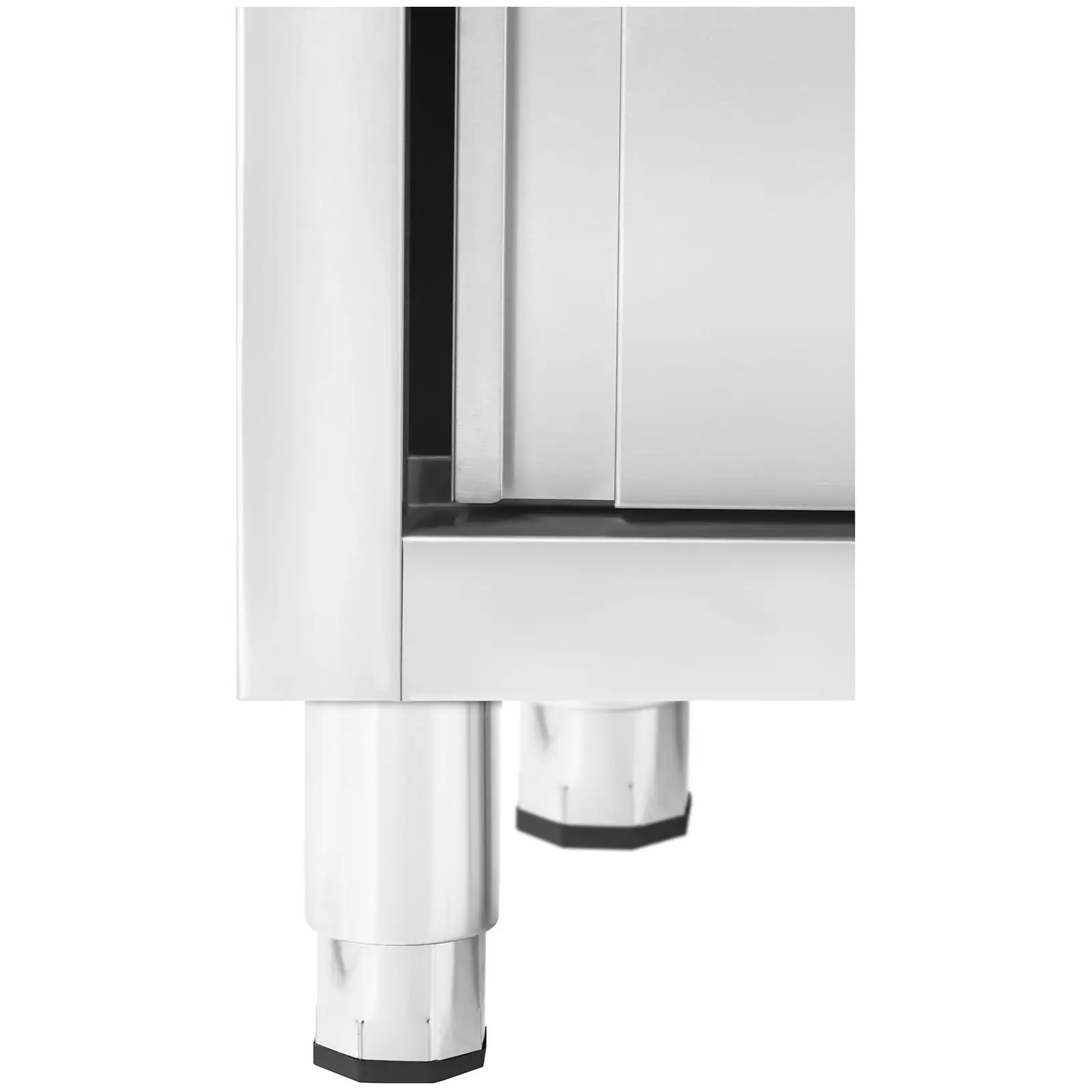 Dřezová skříň - 2 dřezy - Royal Catering - Ušlechtilá ocel - 400 x 400 x 250 mm (Materiál: Ušlechtilá ocel)