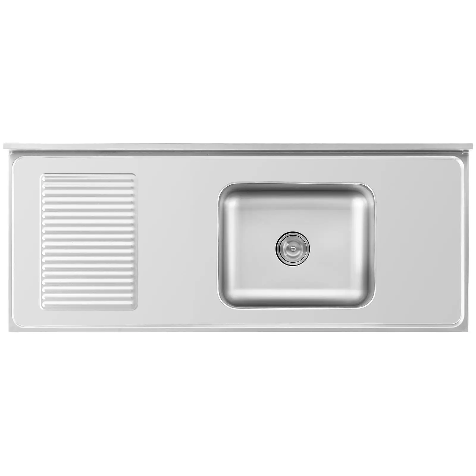 Dřezová skříň - 1 dřez - Royal Catering - Ušlechtilá ocel - 500 x 400 x 240 mm (Se skříní: Ano)