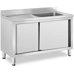 Wastafel kast - 1 Basin - Royal Catering - Roestvrij staal - 500 x 400 x 260 mm