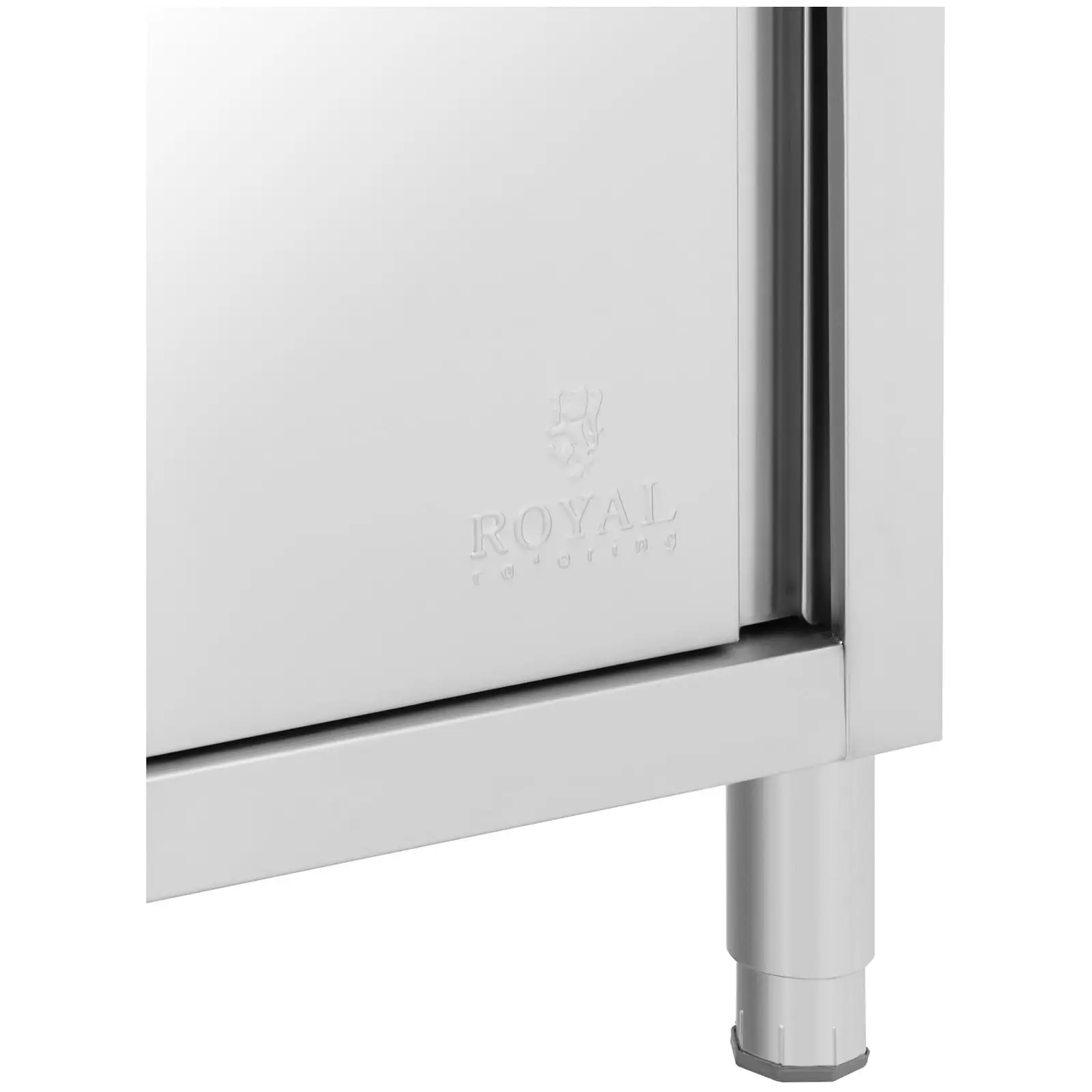 Plonge inox sur meuble - 1 bac - Royal Catering - Acier inoxydable - 400 x 400 x 300 mm