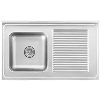 Wastafel kast - 1 Basin - Royal Catering - Roestvrij staal - 400 x 400 x 240 mm