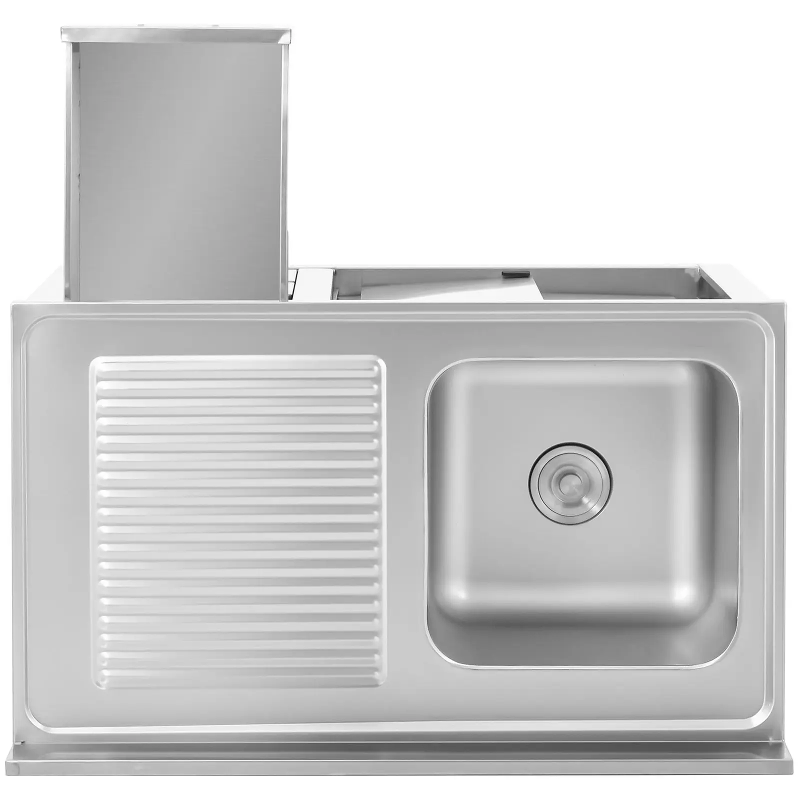 Komercialno kuhinjsko korito - 1 umivalnik - Royal Catering - Iz nerjavečega jekla - 400 x 400 x 300 mm