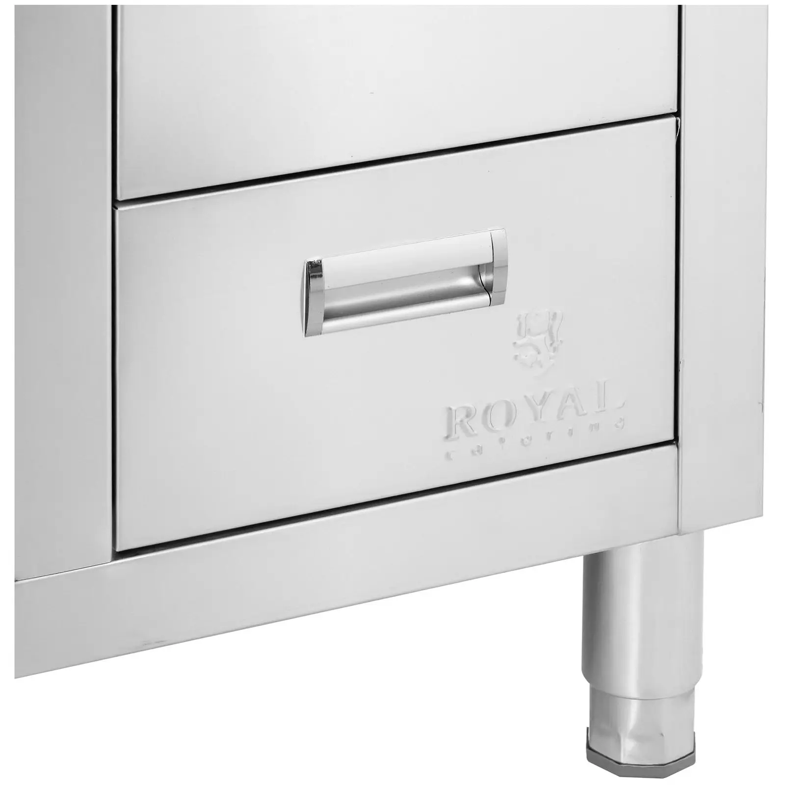 Dřezová skříň - 1 dřez - Royal Catering - Ušlechtilá ocel - 400 x 400 x 300 mm (Materiál: Ušlechtilá ocel)