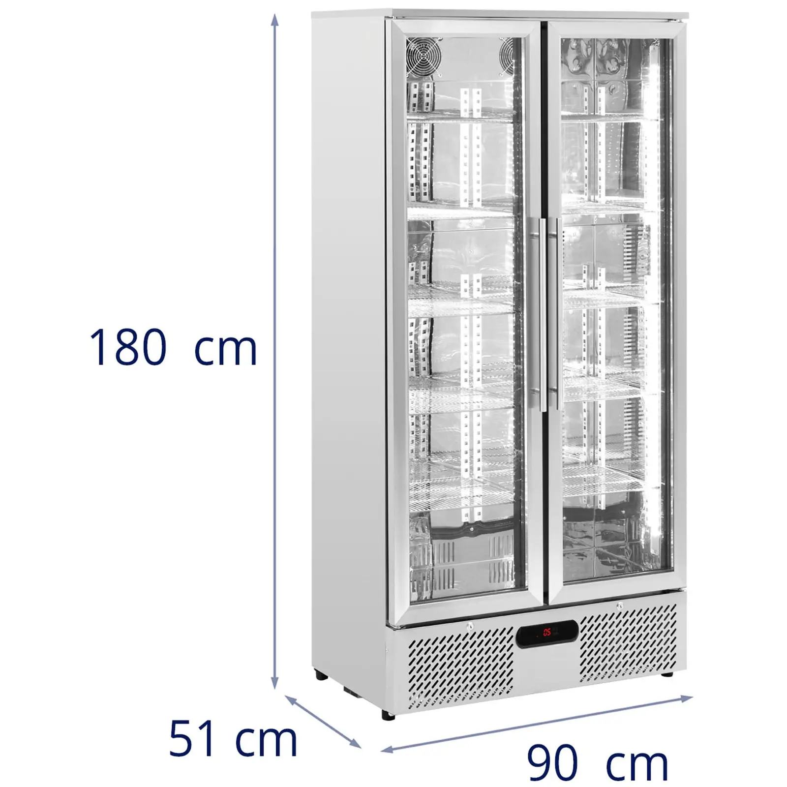Beverage Cooler - 458 L - Royal Catering - stainless steel