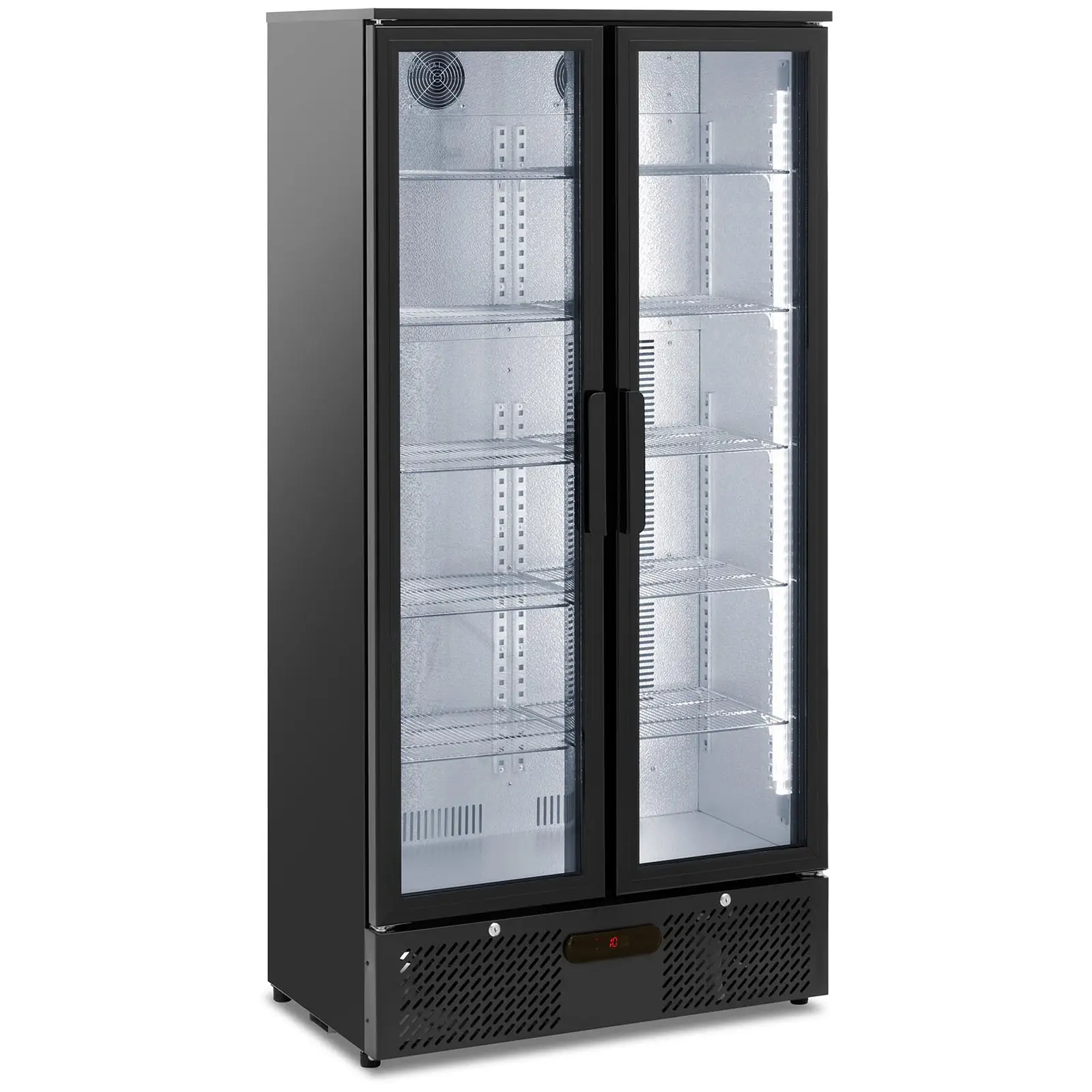 Frigo à boissons - 458 l - Royal Catering - Acier peint par poudrage, noir