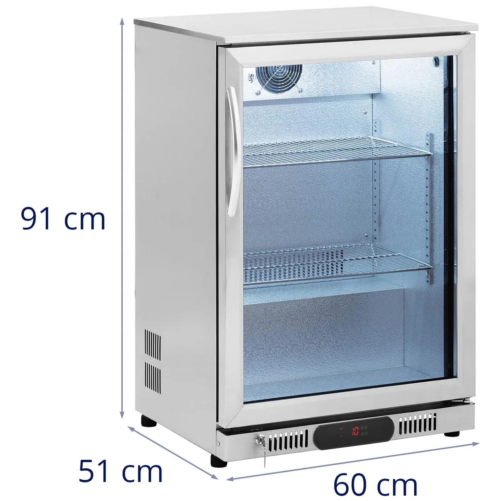 Seconda Mano Vetrina frigo per bibite - 138 l - Royal Catering - Acciaio inox