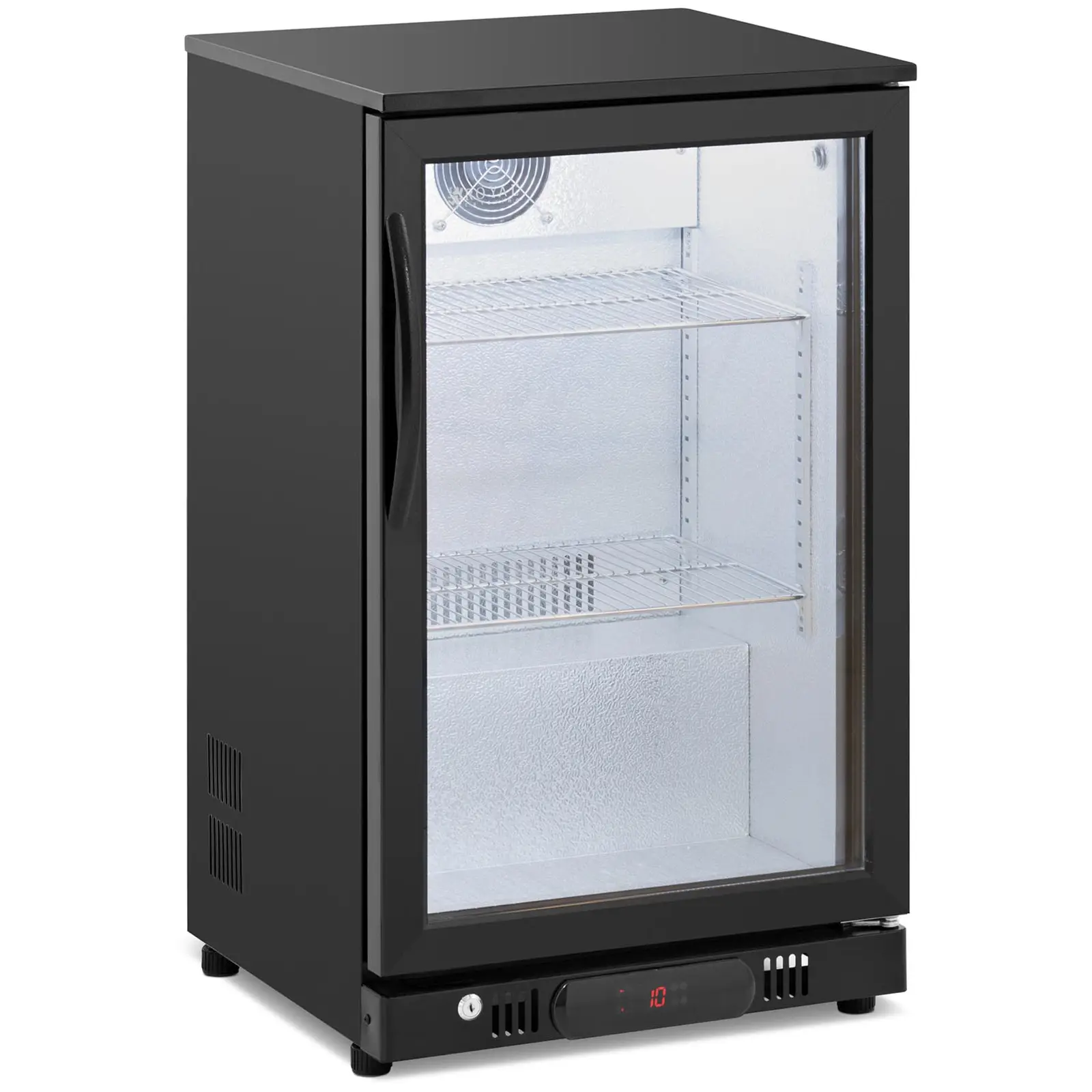 barkjøleskap - 108 L - Royal Catering - svart pulverlakkert stål