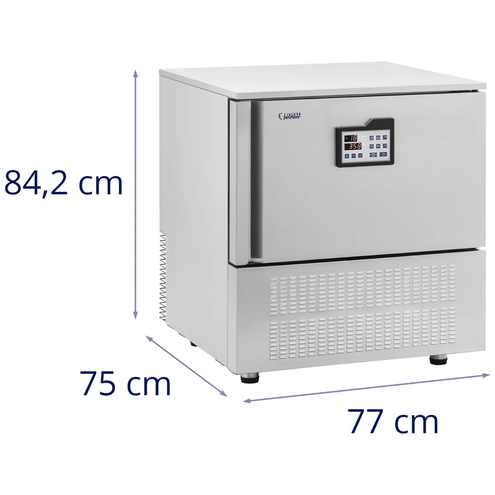 Šokový zchlazovač - 96 L - Royal Catering - mrazicí kapacita: 12 kg / 238 min (Tepelná izolace [mm/cyklopentan]: 65/C5H10)