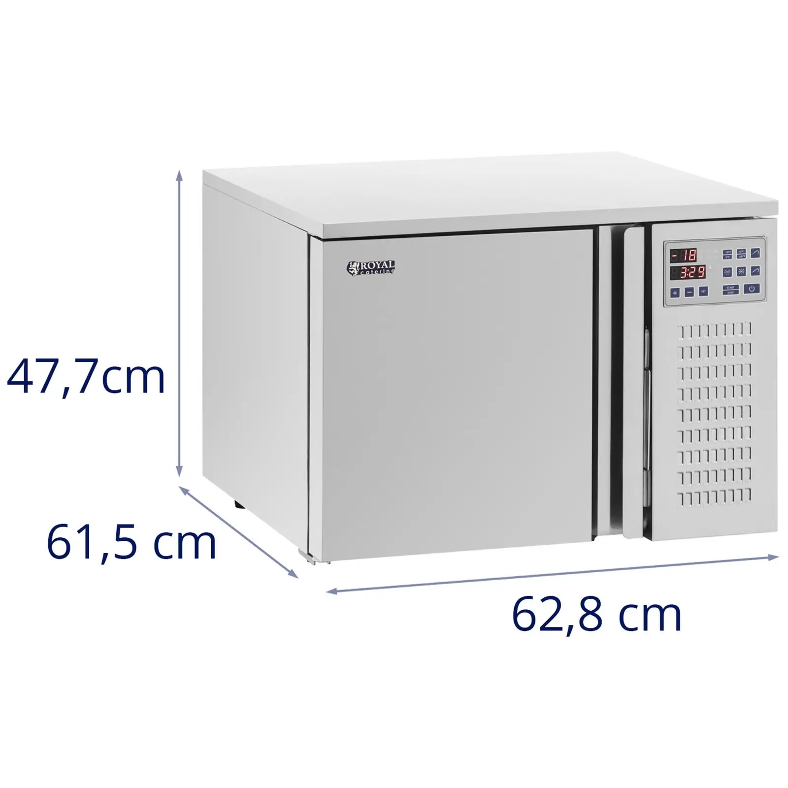Шоков охладител - 29,5 л - Royal Catering - Капацитет на замразяване: 4/209 кг/мин