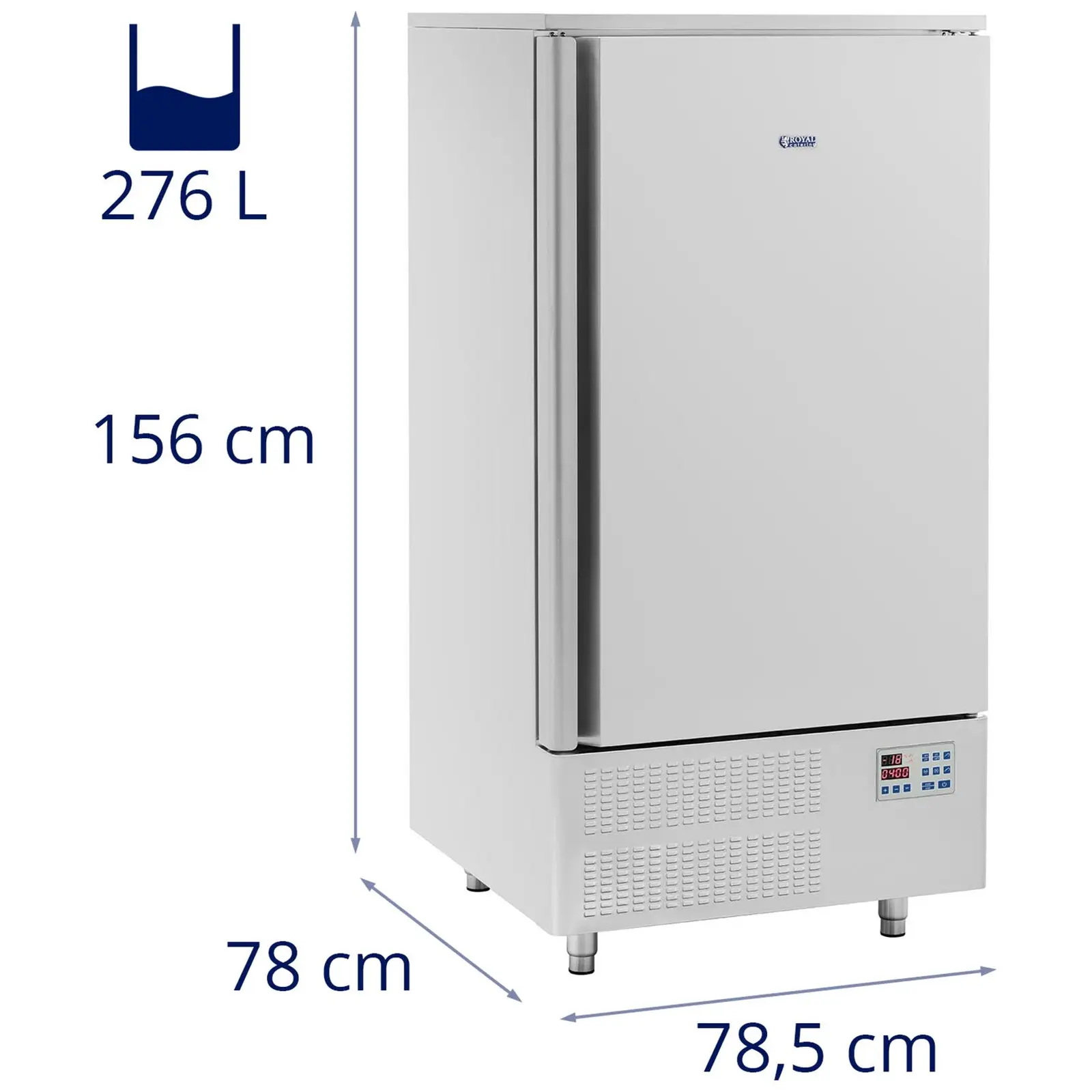 Schockfroster - 276 L - Royal Catering - Kühl- und Gefrierfunktion - Edelstahl