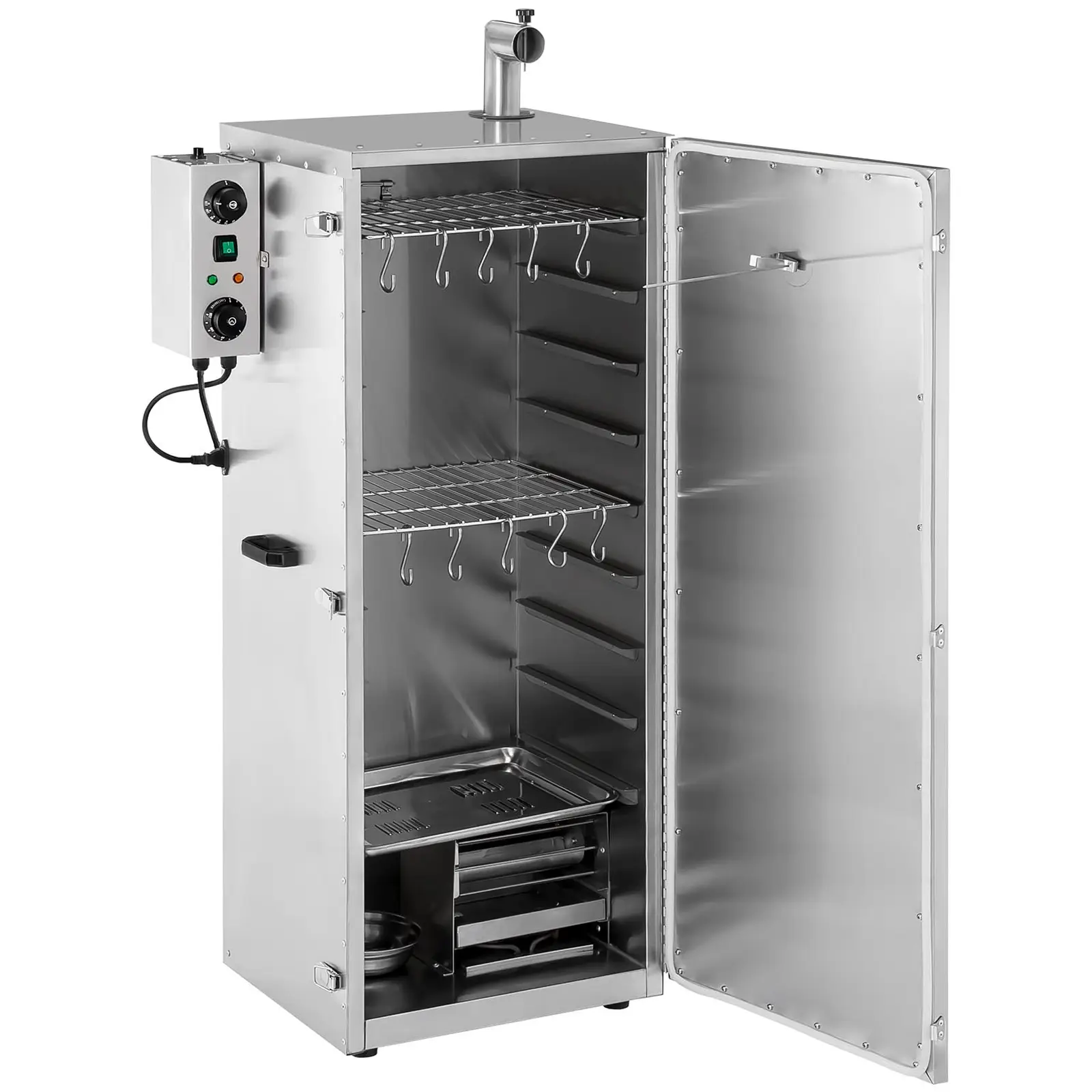 Fumoir professionnel - 147 l - Royal Catering - 8 grilles (Couleur(s): Argenté)