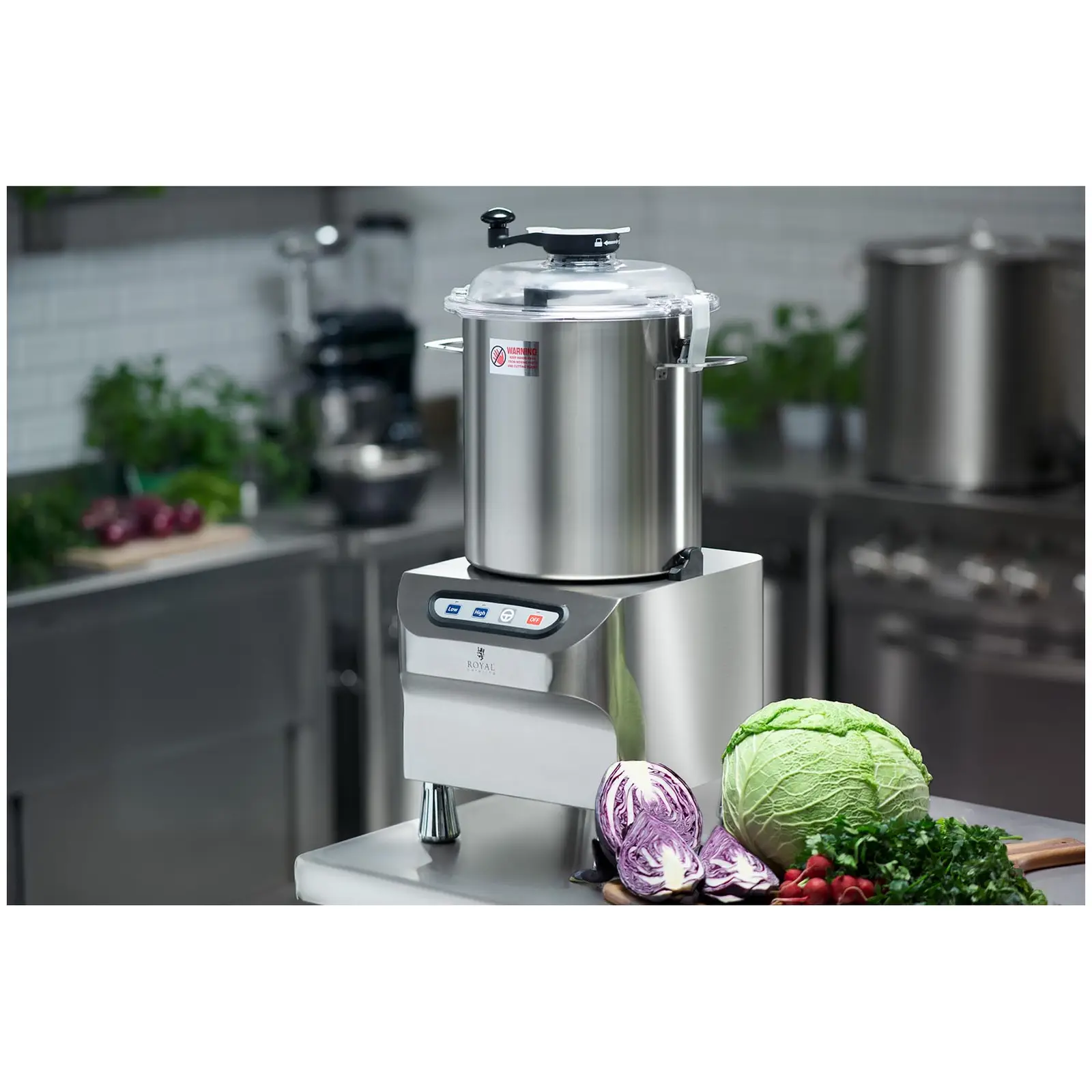 Kuchyňský kutr - 1500/2200 ot/min - Royal Catering - 18 l (Zpětný chod: Ne)