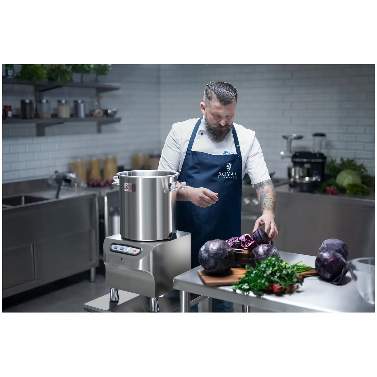 Kuchyňský kutr - 1500/2200 ot/min - Royal Catering - 18 l (Emitovaný hluk: 65 dB)
