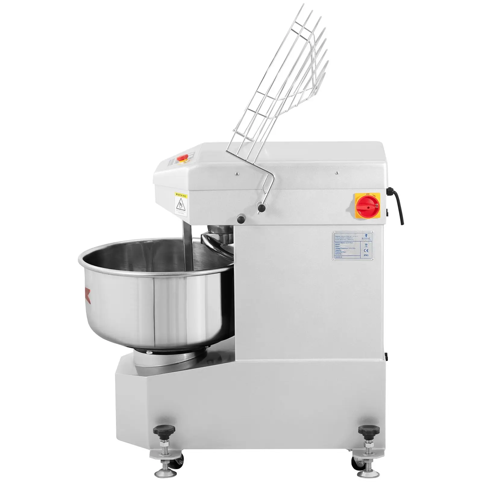 Hnětač těsta - 33 l - Royal Catering - 1800 W (Materiál: Ušlechtilá ocel)