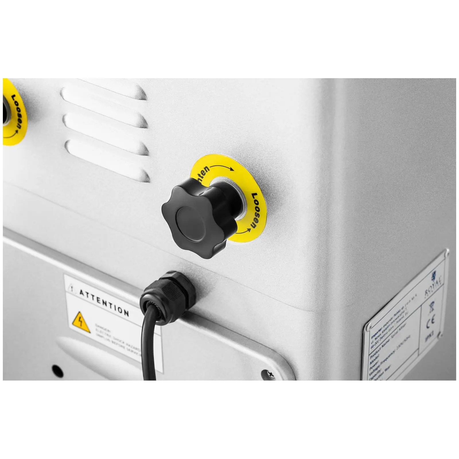 Hnětač těsta - 30 l - Royal Catering - 2100 W (Materiál: Ušlechtilá ocel)