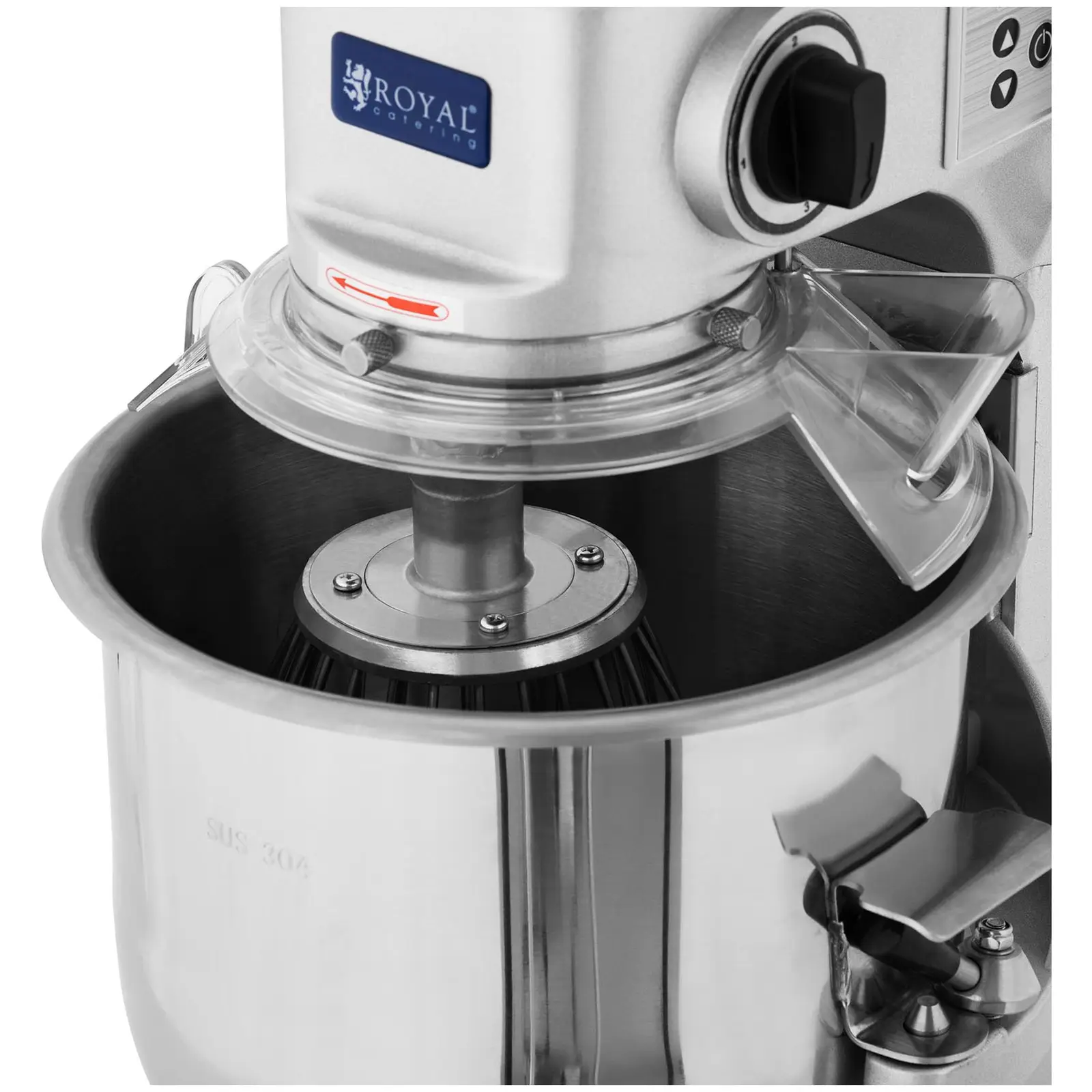 Hnětač těsta - 10 l - Royal Catering - 650 W (Průměr mísy: 250 mm)
