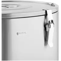 Thermobehälter Edelstahl - 60 L - Royal Catering - Gummiboden
