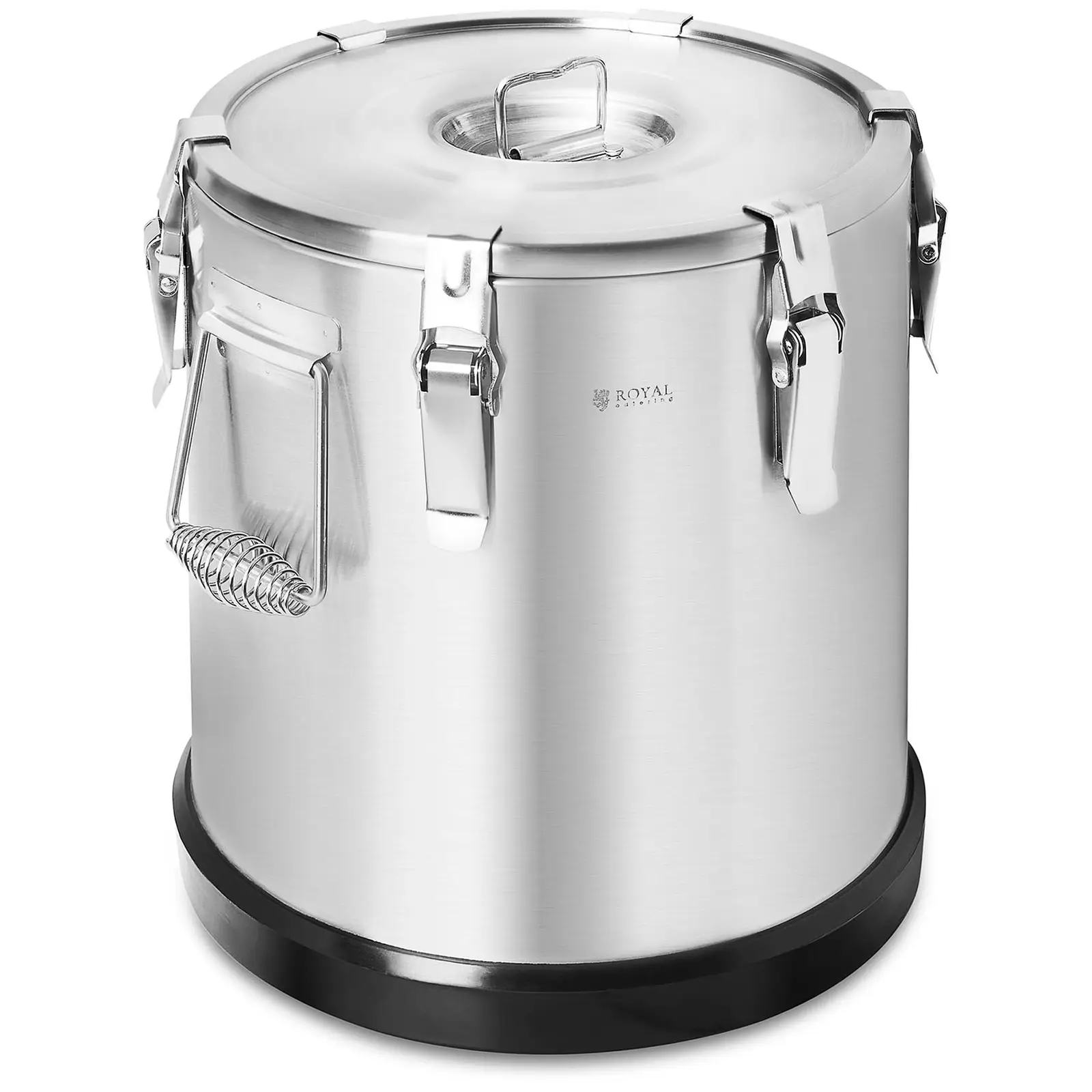 Contenedor isotérmico de acero inoxidable - 22 L - Royal Catering - base de goma